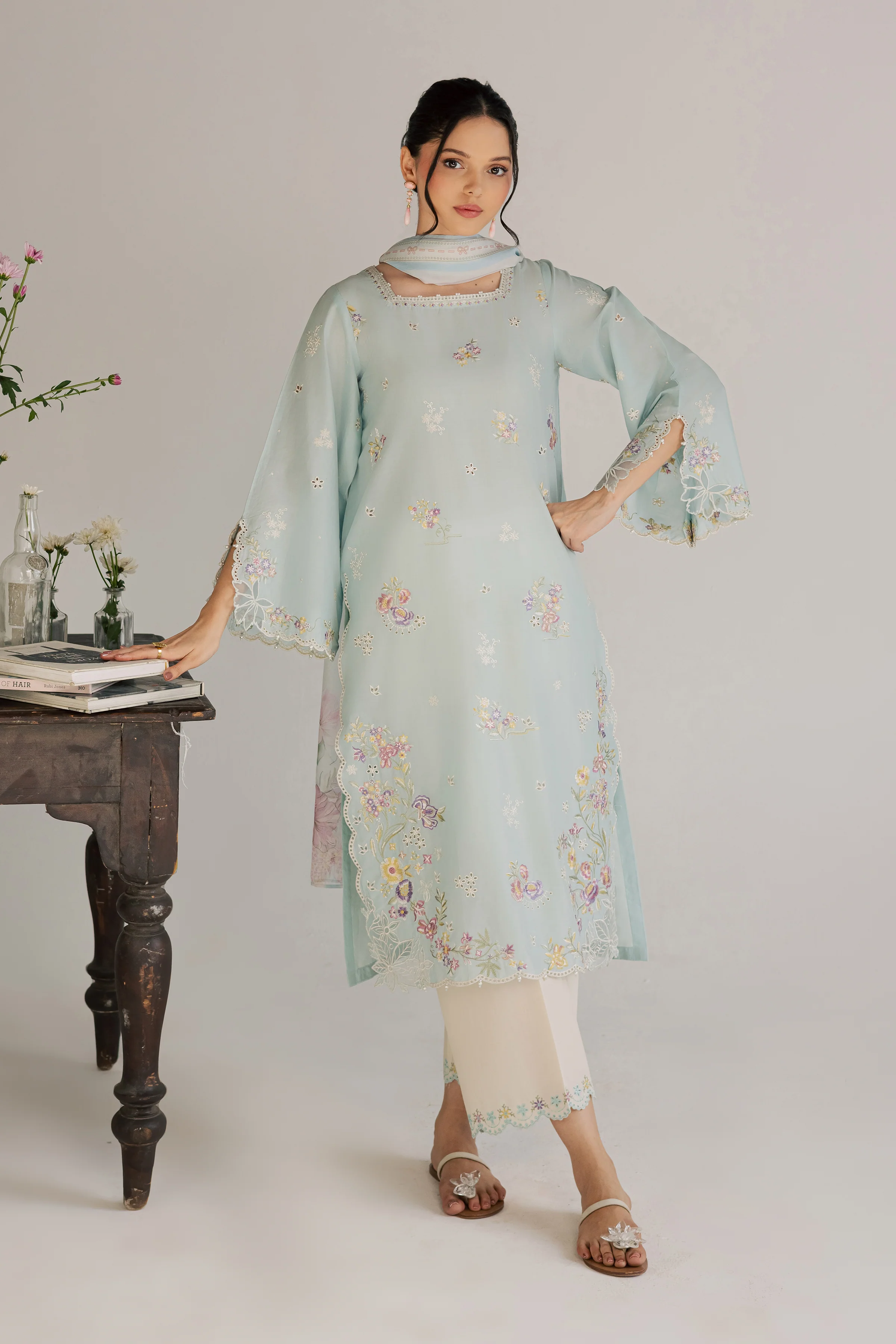 Jane 3Pc - Embroidered Lawn Dress - Image 6