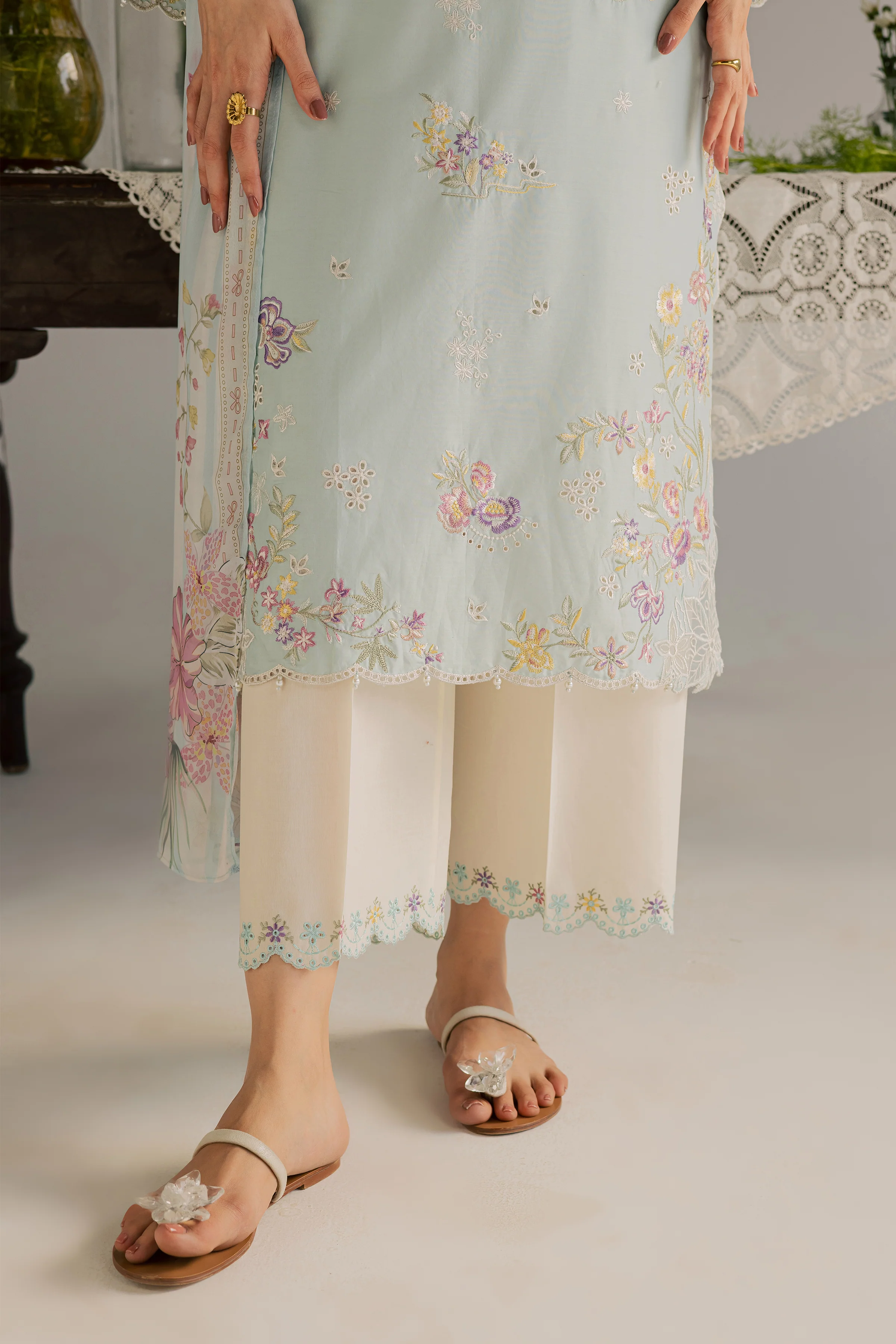 Jane 3Pc - Embroidered Lawn Dress - Image 9