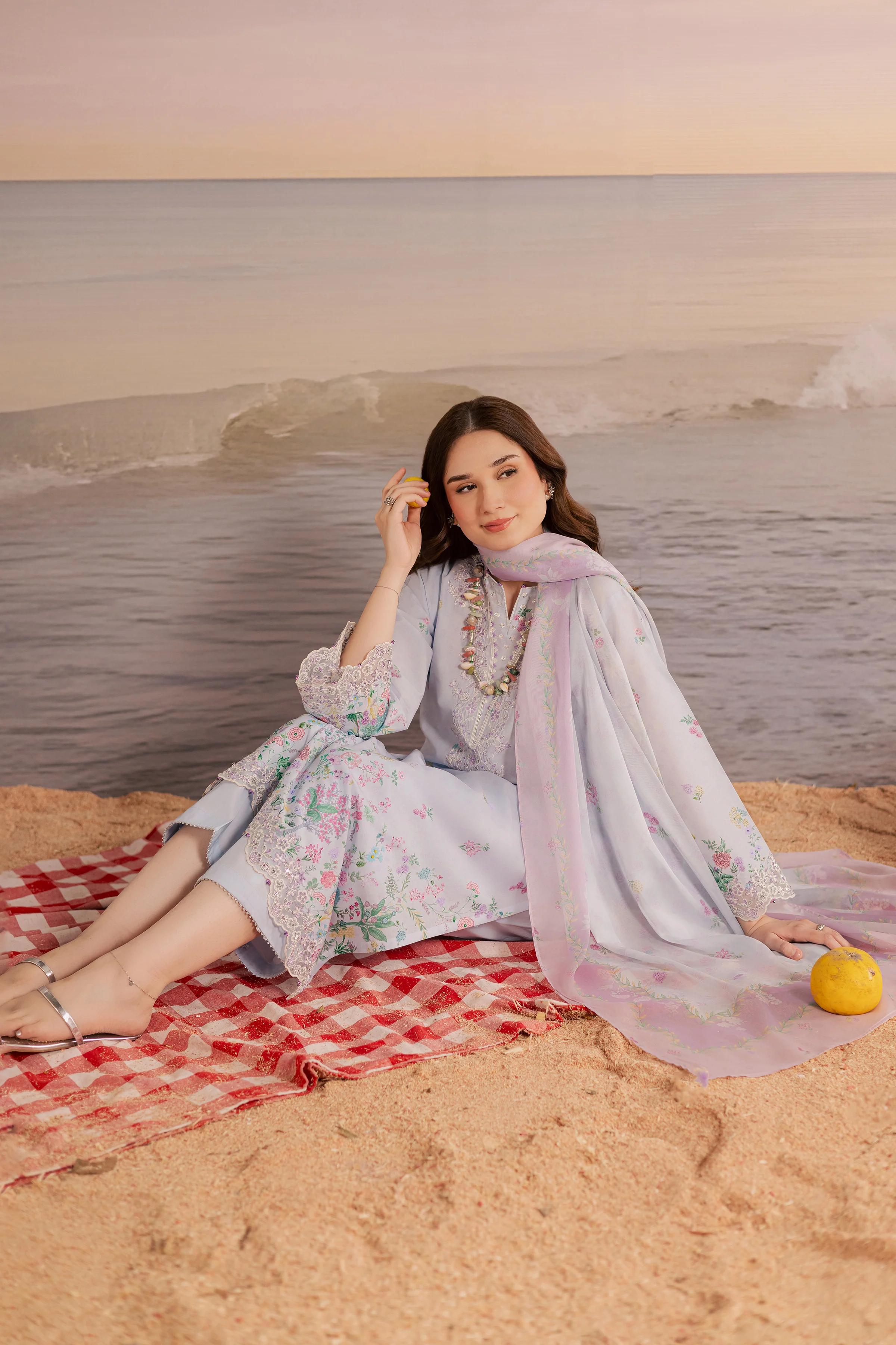 Joelle 3Pc - Printed Lawn Dress - Image 4