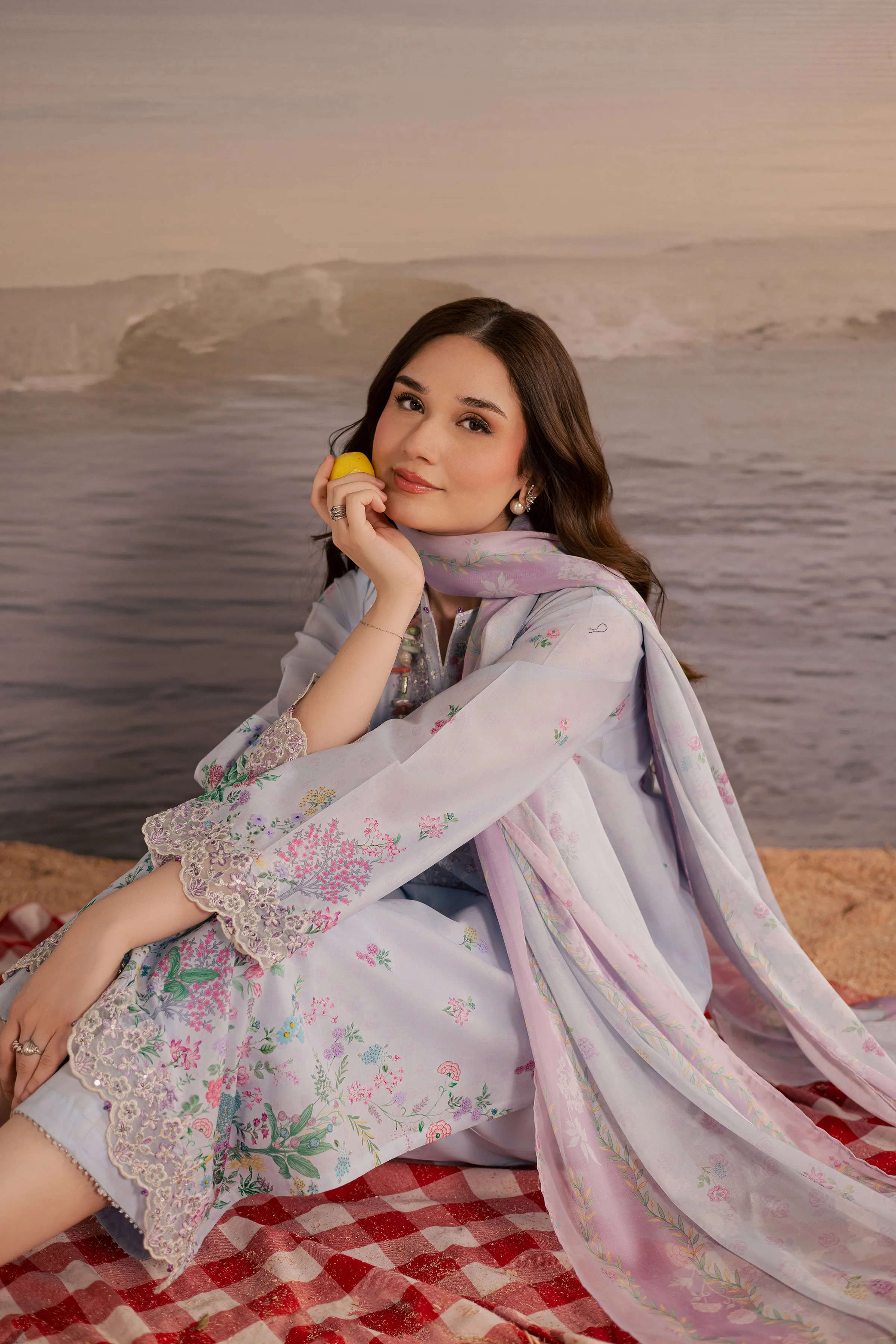 Joelle 3Pc - Printed Lawn Dress - Image 6