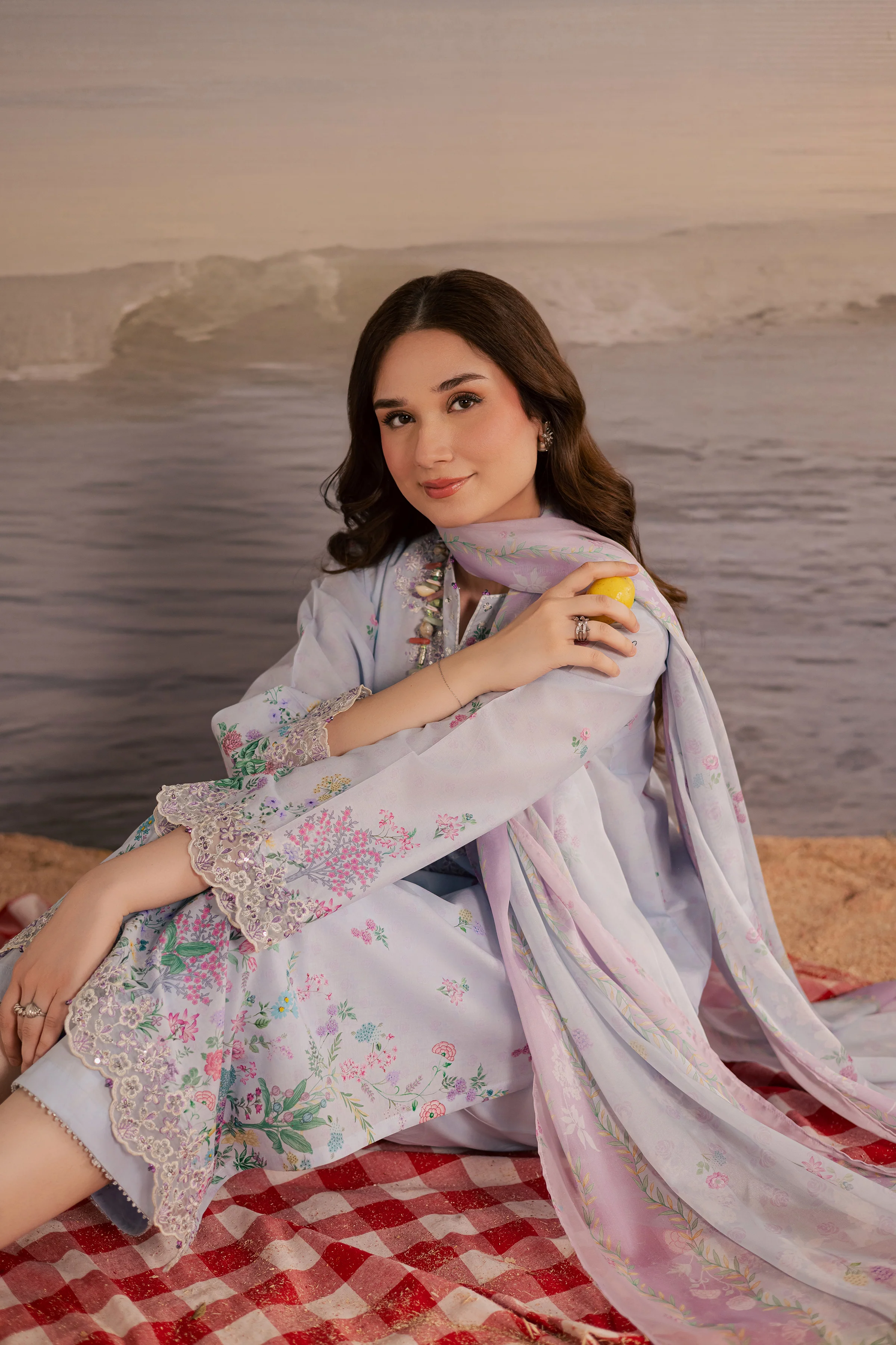 Joelle 3Pc - Printed Lawn Dress - Image 8