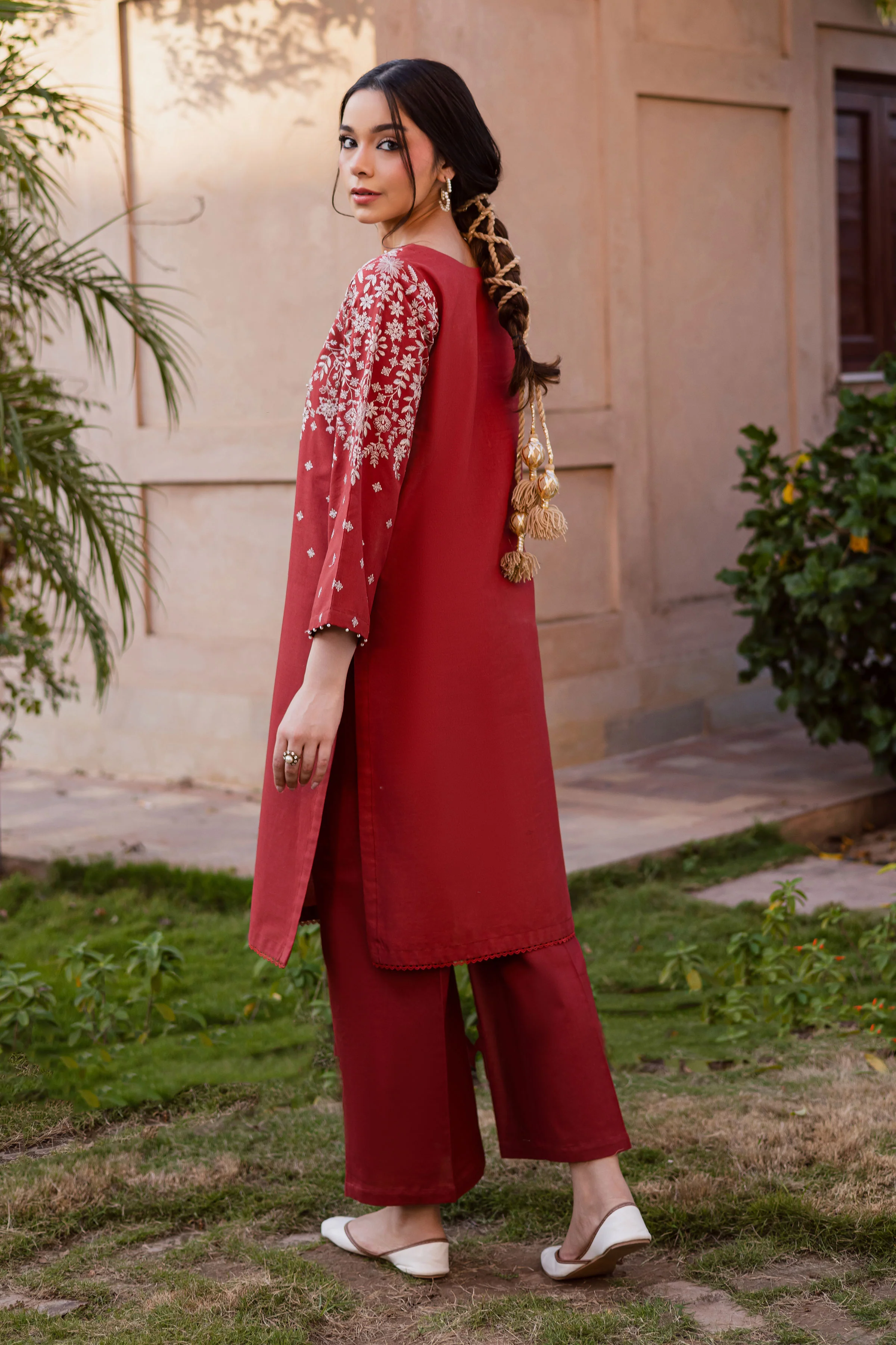 Jonem 2Pc - Embroidered Khaddar Dress - Image 6