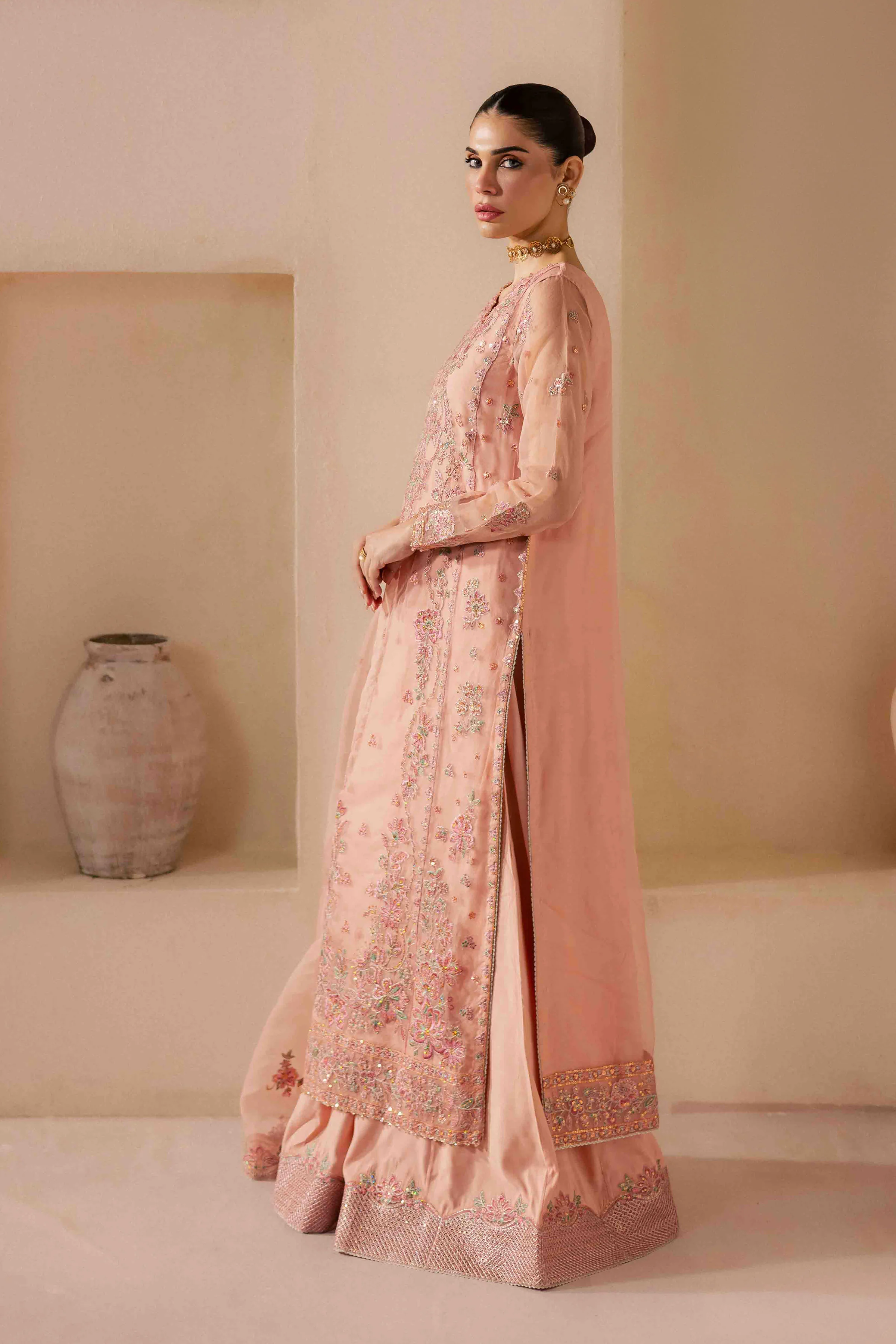 Leela 3Pc - Embroidered Luxe Pret - Image 6