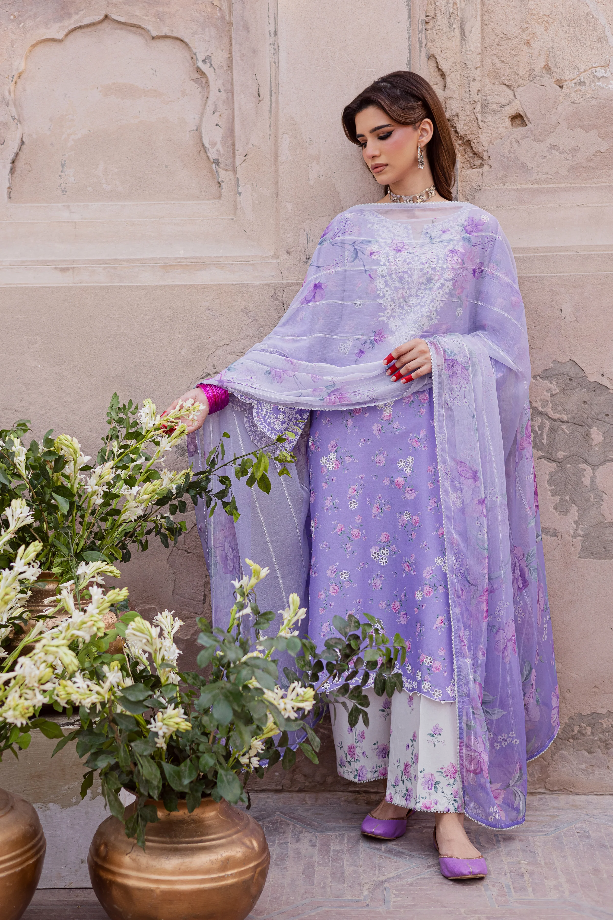 Lilac Luna 3Pc - Festive Eid Prints - Image 3