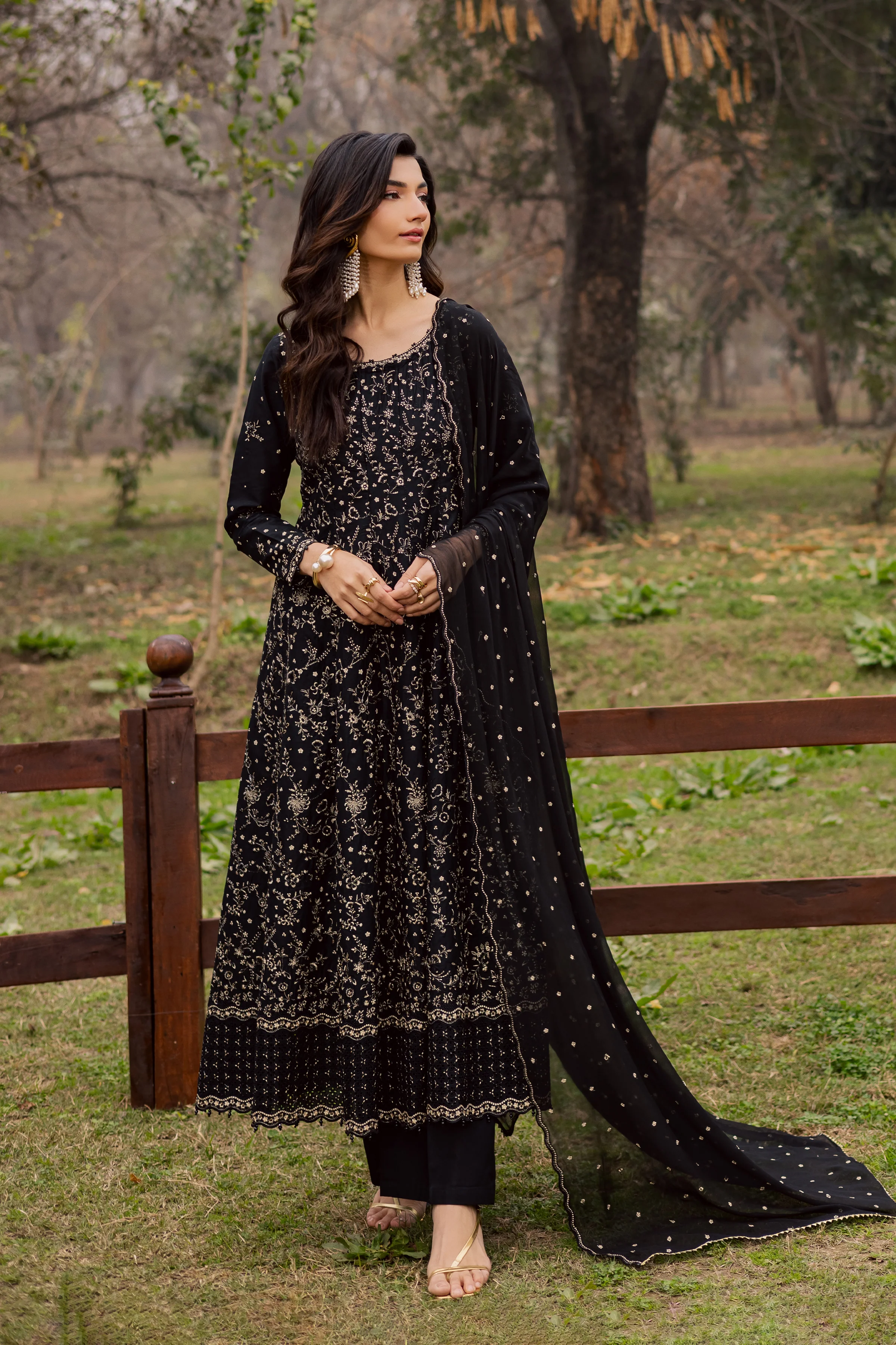 Mah e Nur 3Pc - Festive Embroidered Lawn - Image 3