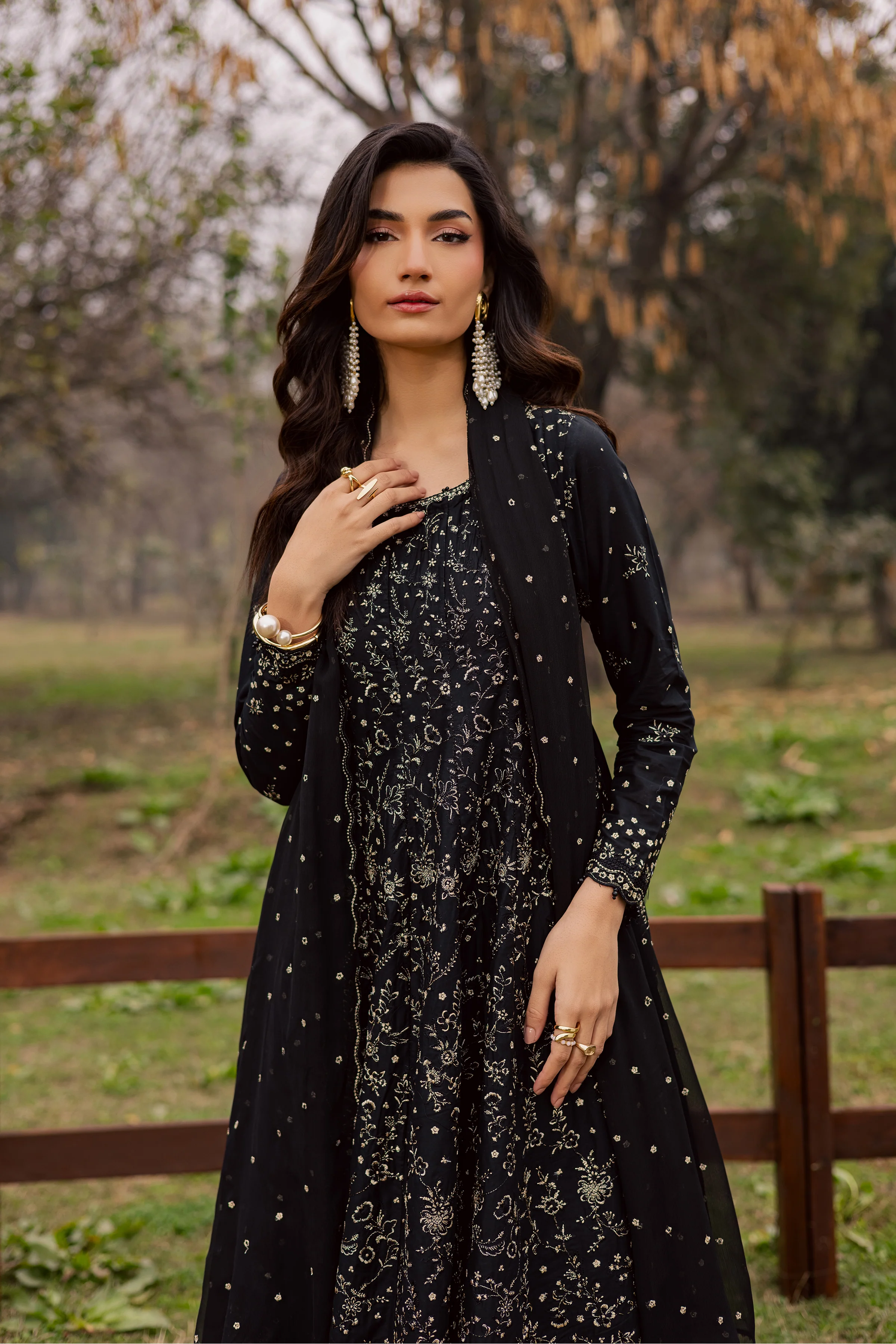 Mah e Nur 3Pc - Festive Embroidered Lawn - Image 4