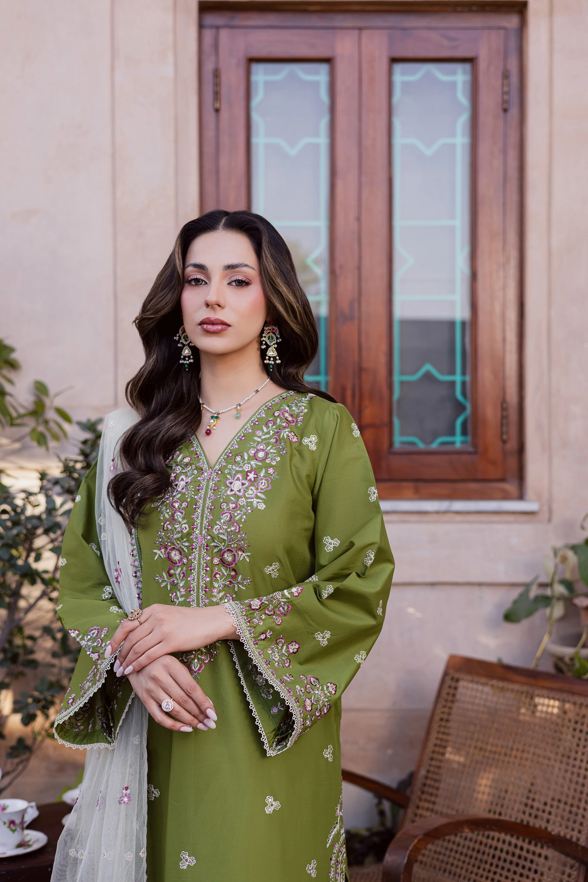 Maidah 3Pc - Festive Embroidered Lawn - Image 8