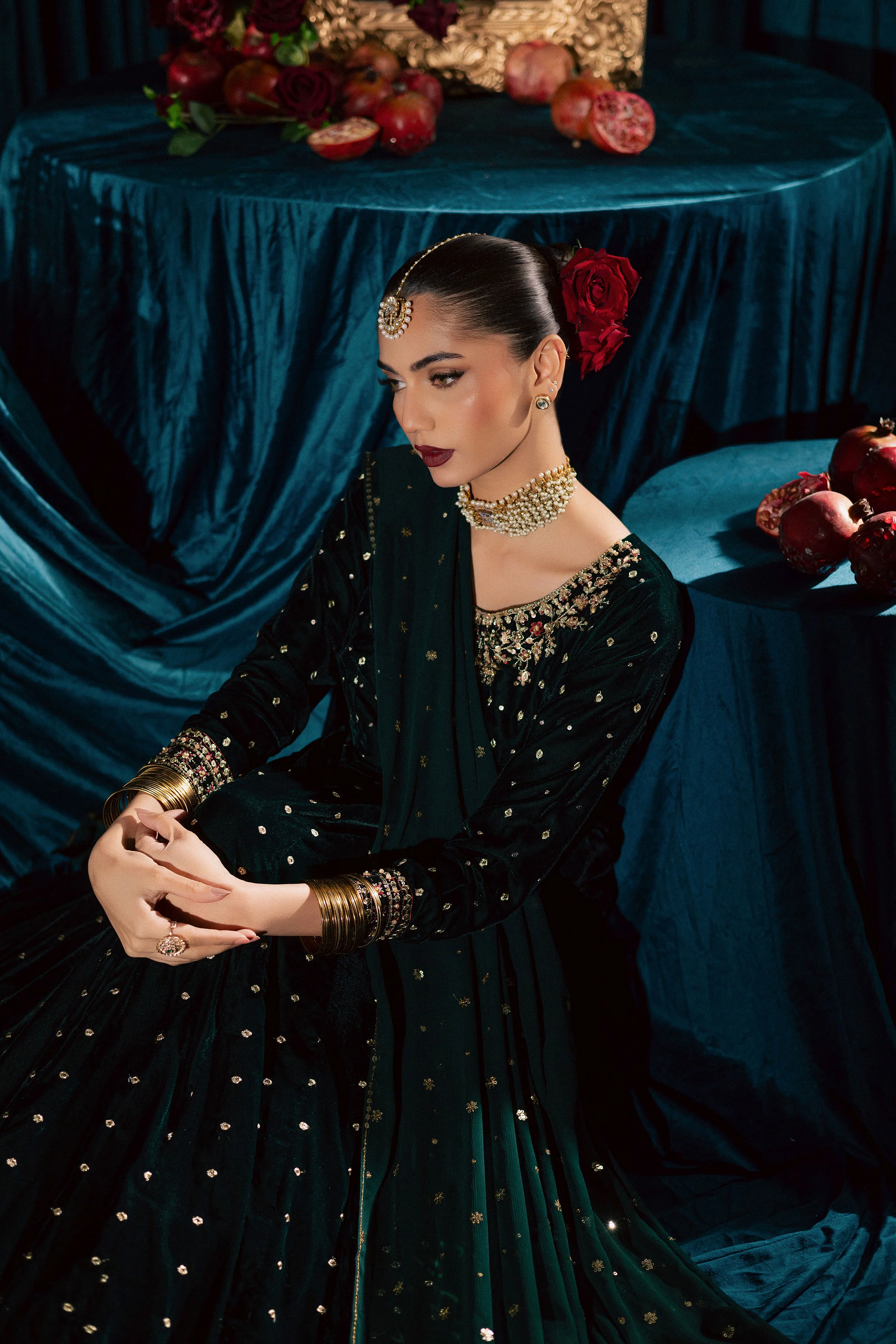 Masoori 3Pc - Velvet Formal Dress - Image 4