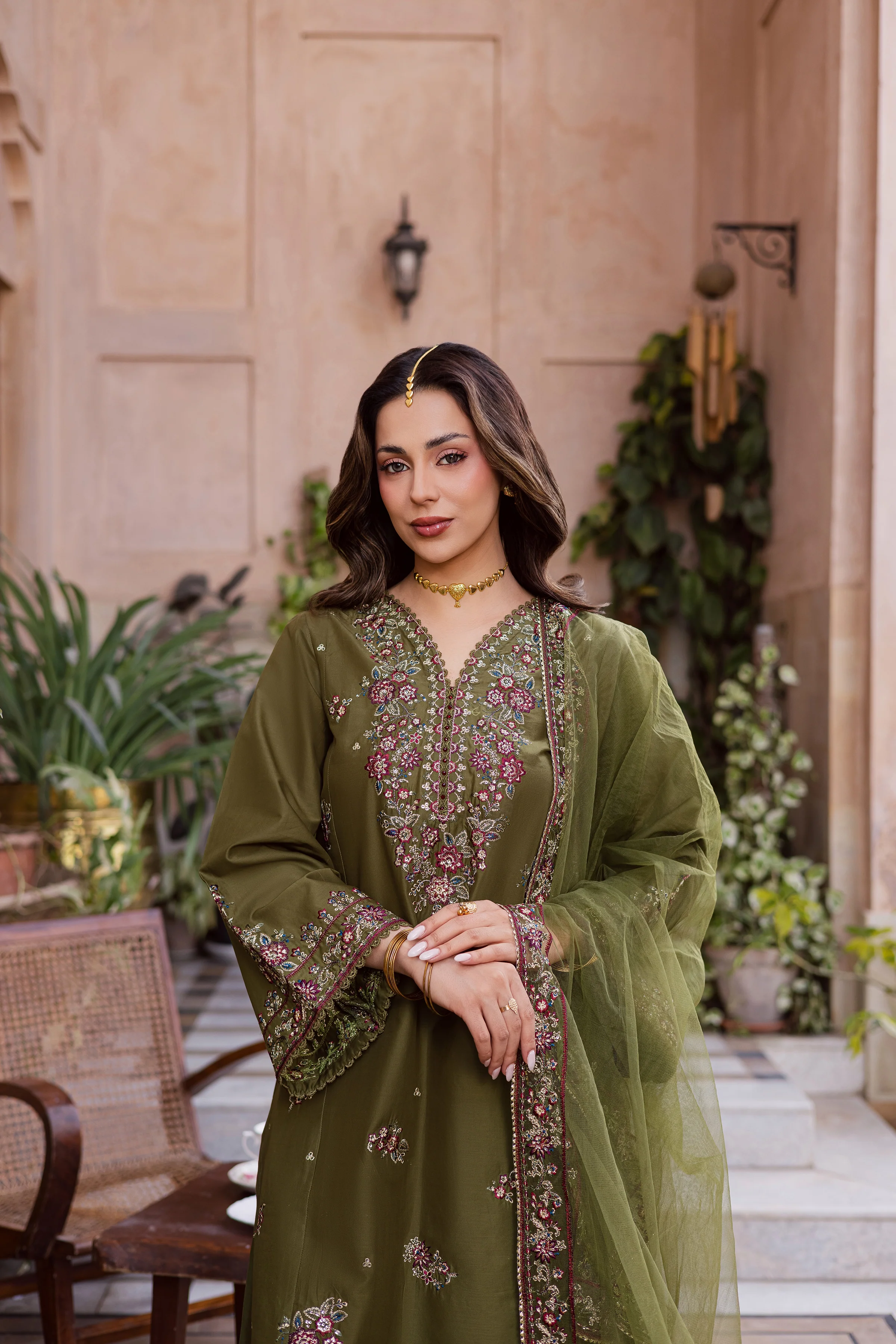 Mehlab 3Pc - Festive Embroidered Lawn - Image 6