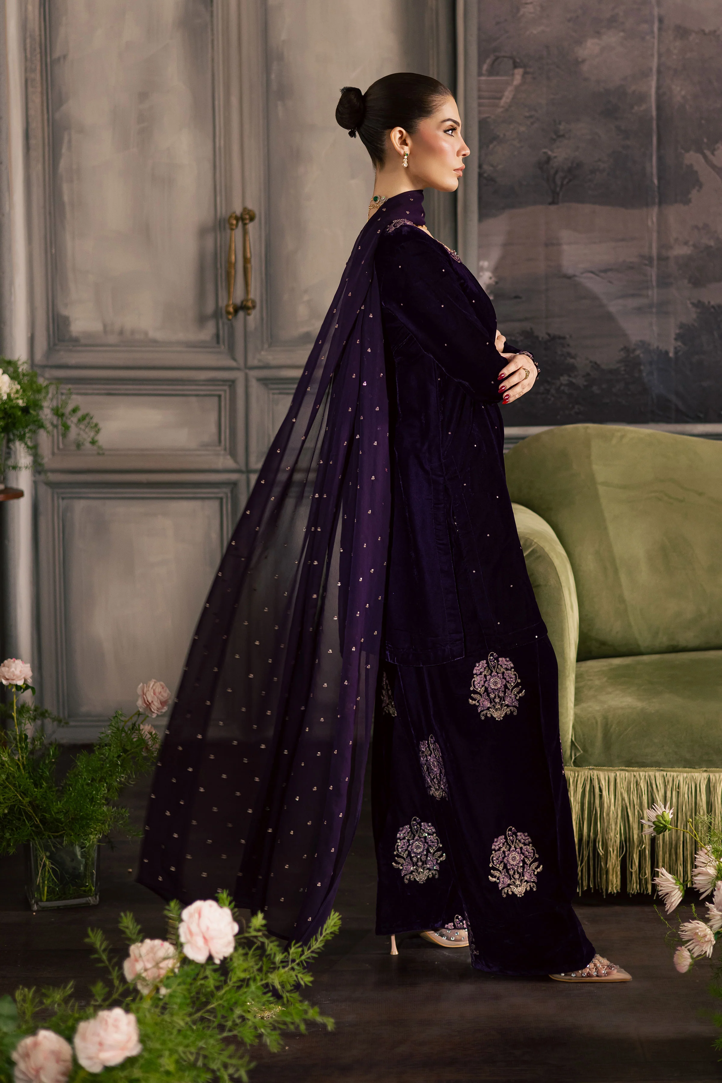 Midnight Purple 3Pc - Velvet Luxe Pret - Image 6
