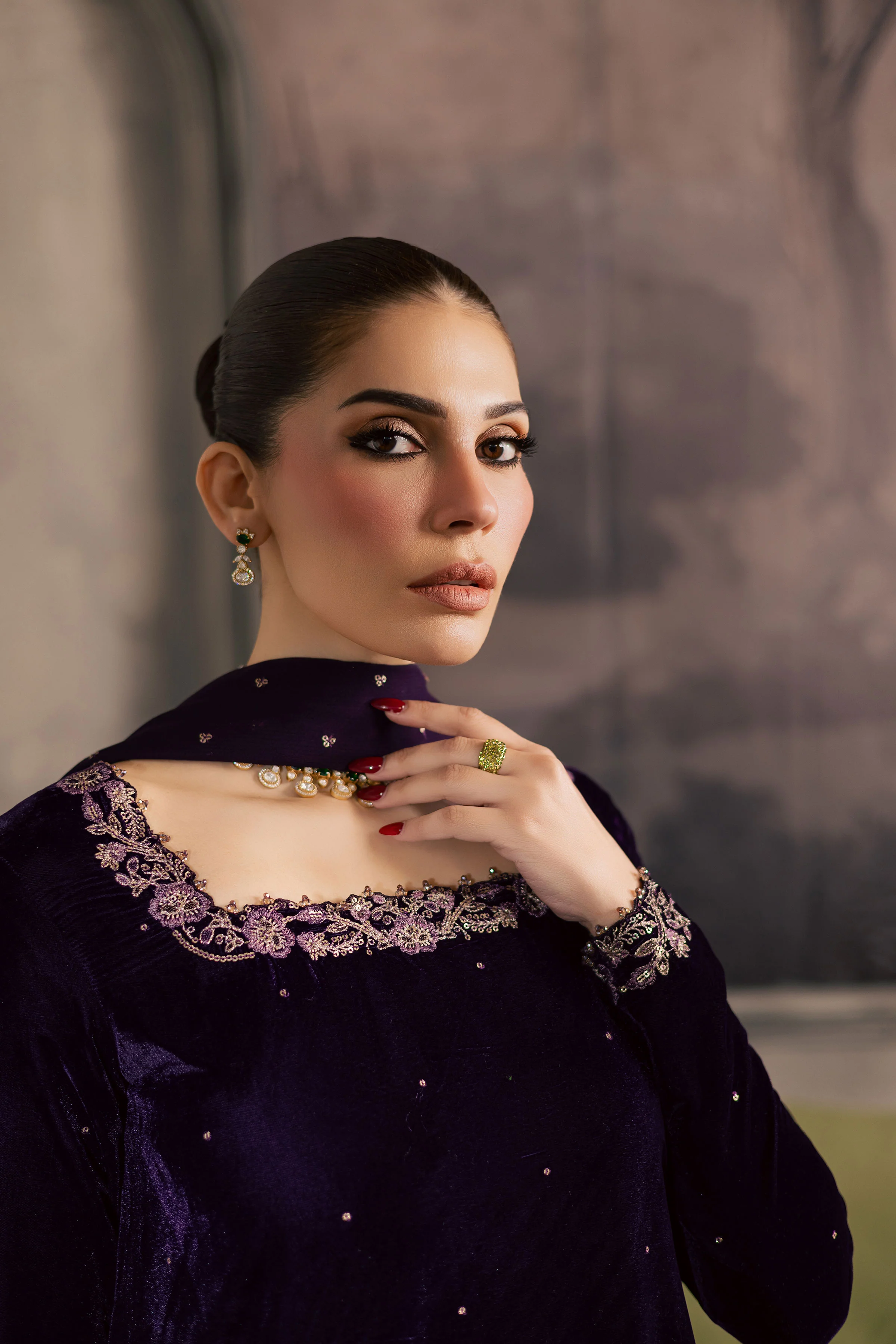 Midnight Purple 3Pc - Velvet Luxe Pret - Image 7
