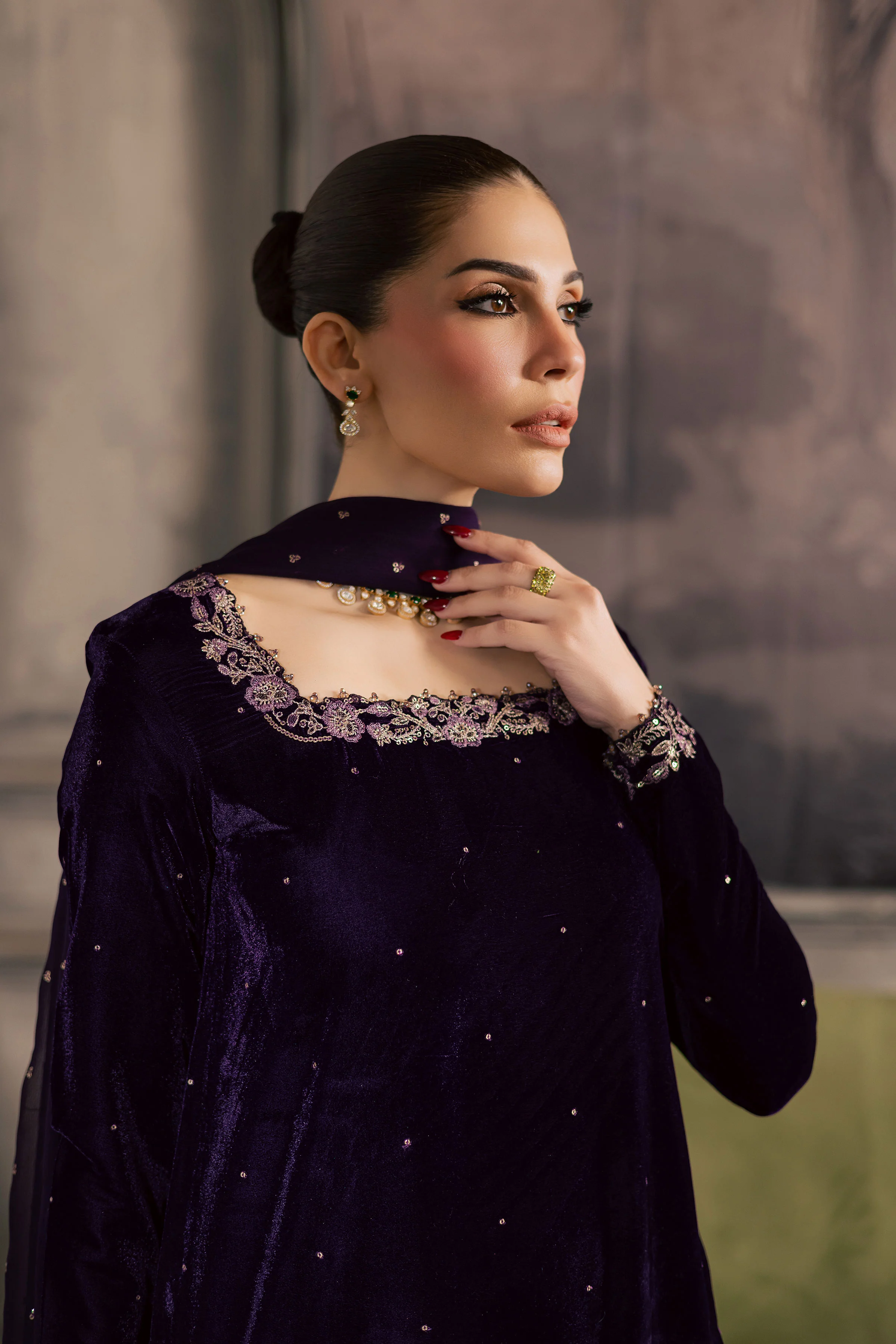 Midnight Purple 3Pc - Velvet Luxe Pret - Image 8