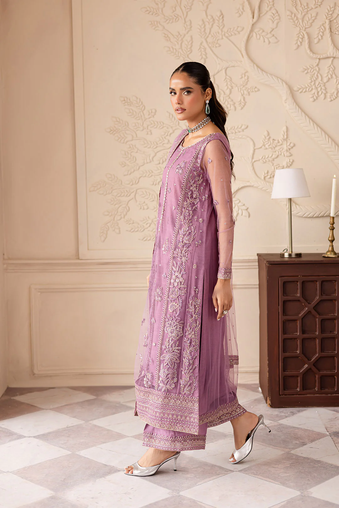 Minara 3Pc - Embroidered Luxe Pret - Image 3