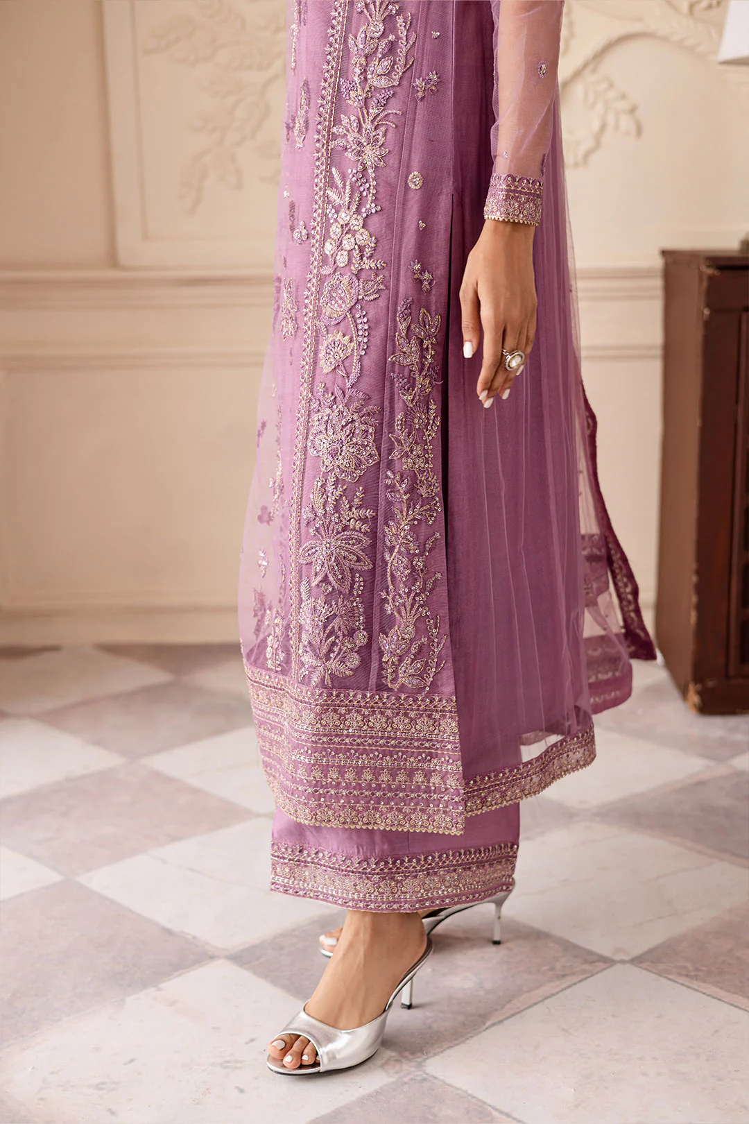 Minara 3Pc - Embroidered Luxe Pret - Image 8