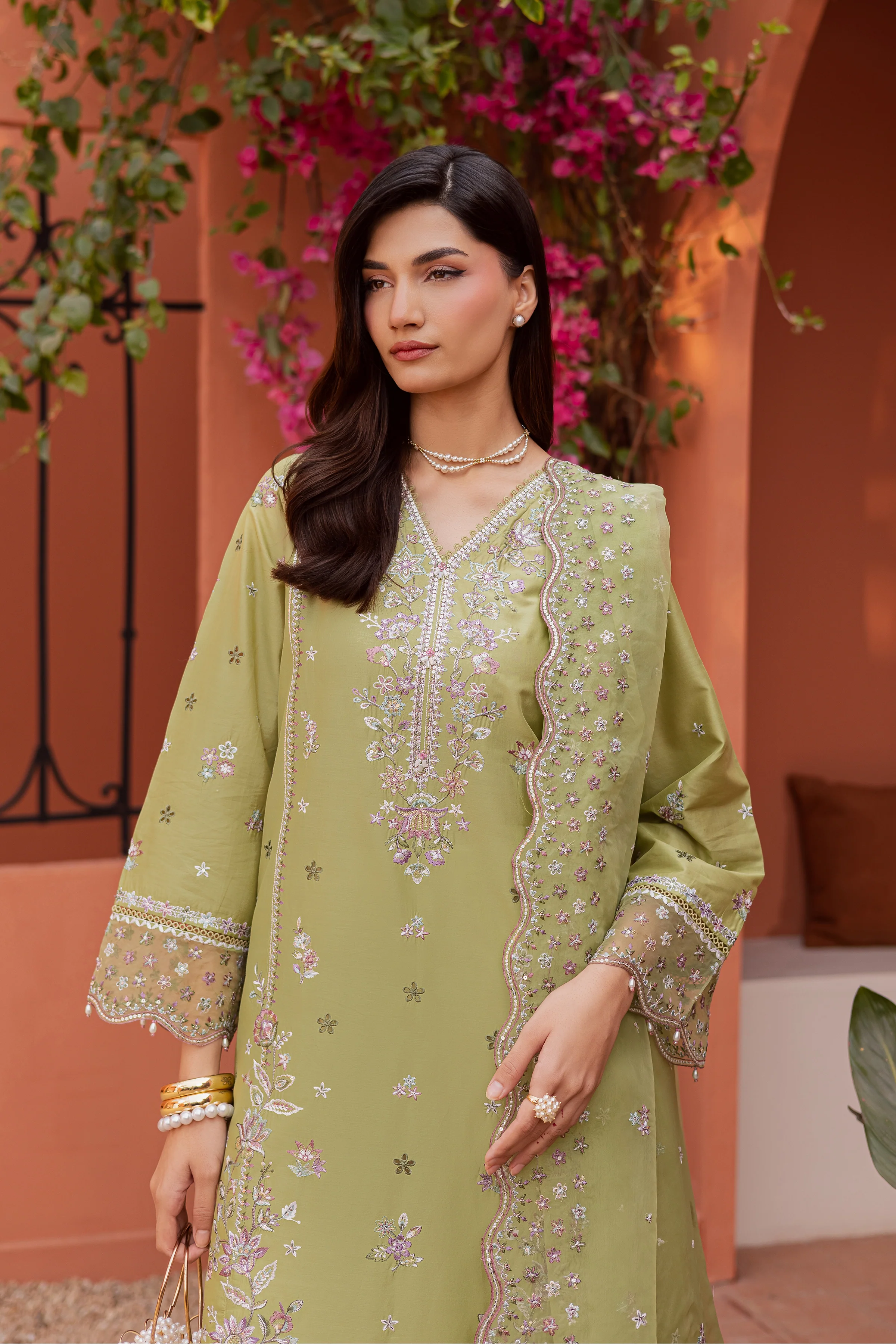 Mor Bagh 3Pc - Festive Embroidered Lawn - Image 2