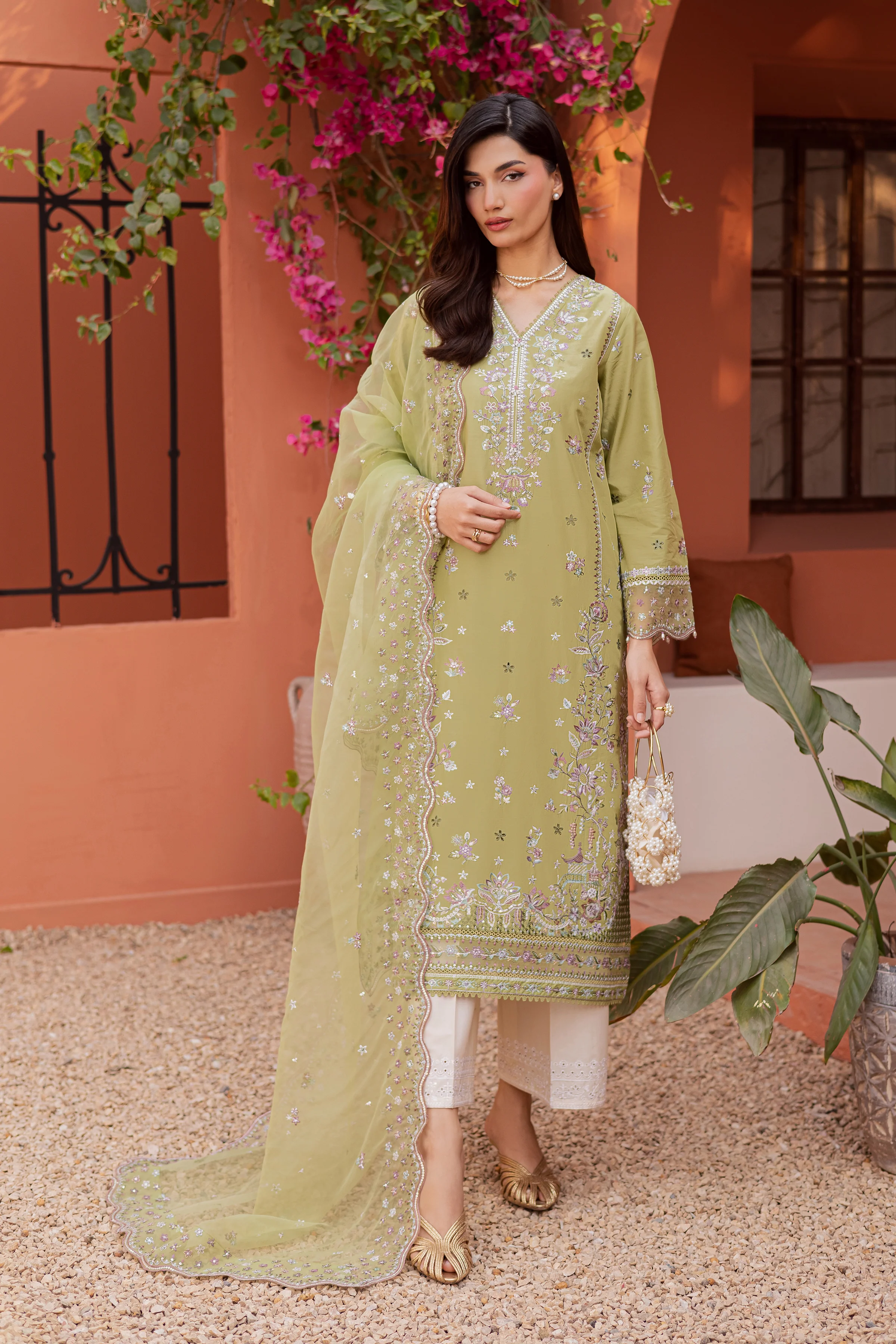 Mor Bagh 3Pc - Festive Embroidered Lawn - Image 5