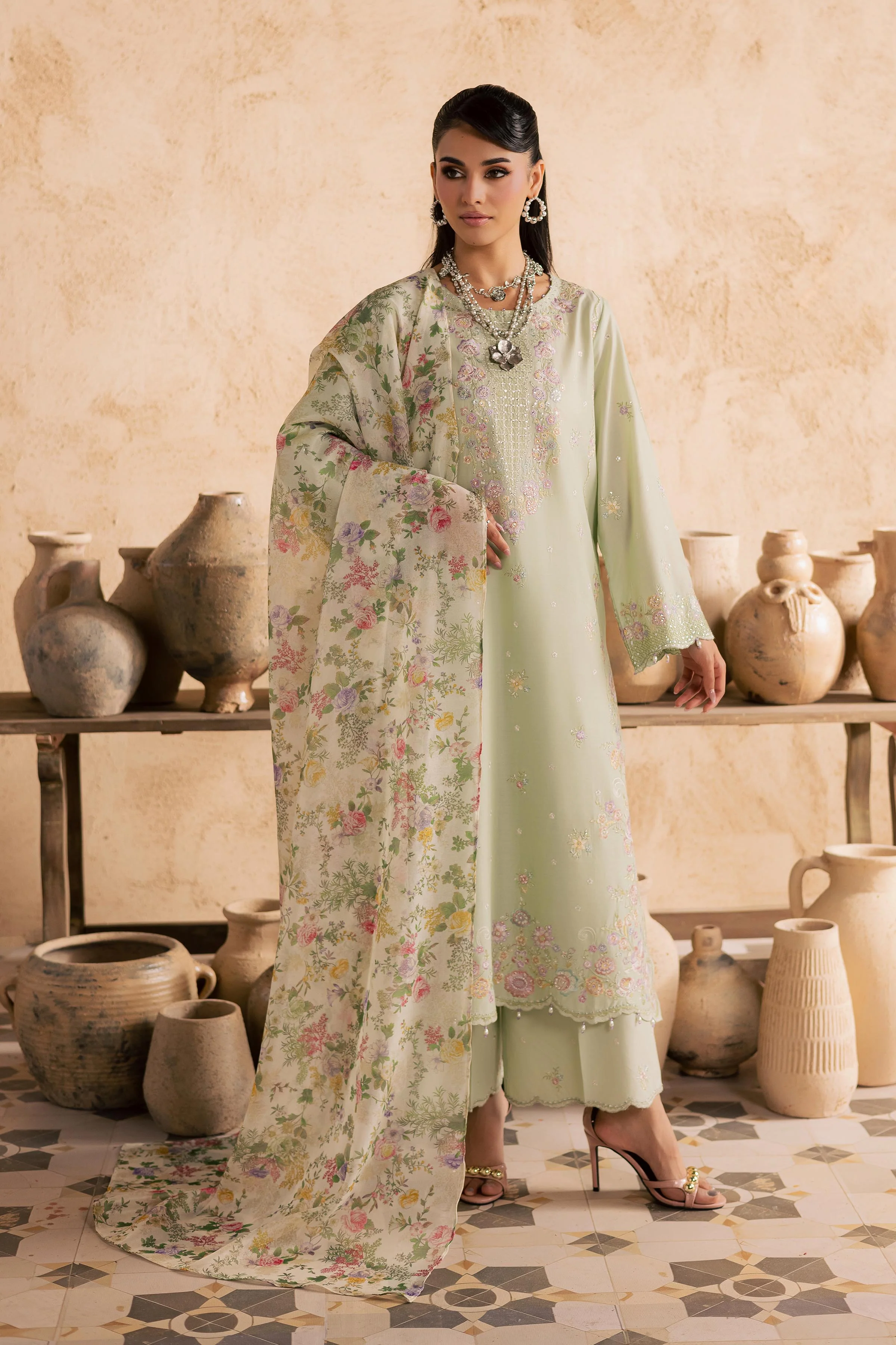 Morika 3Pc - Embroidered Festive Pret - Image 4