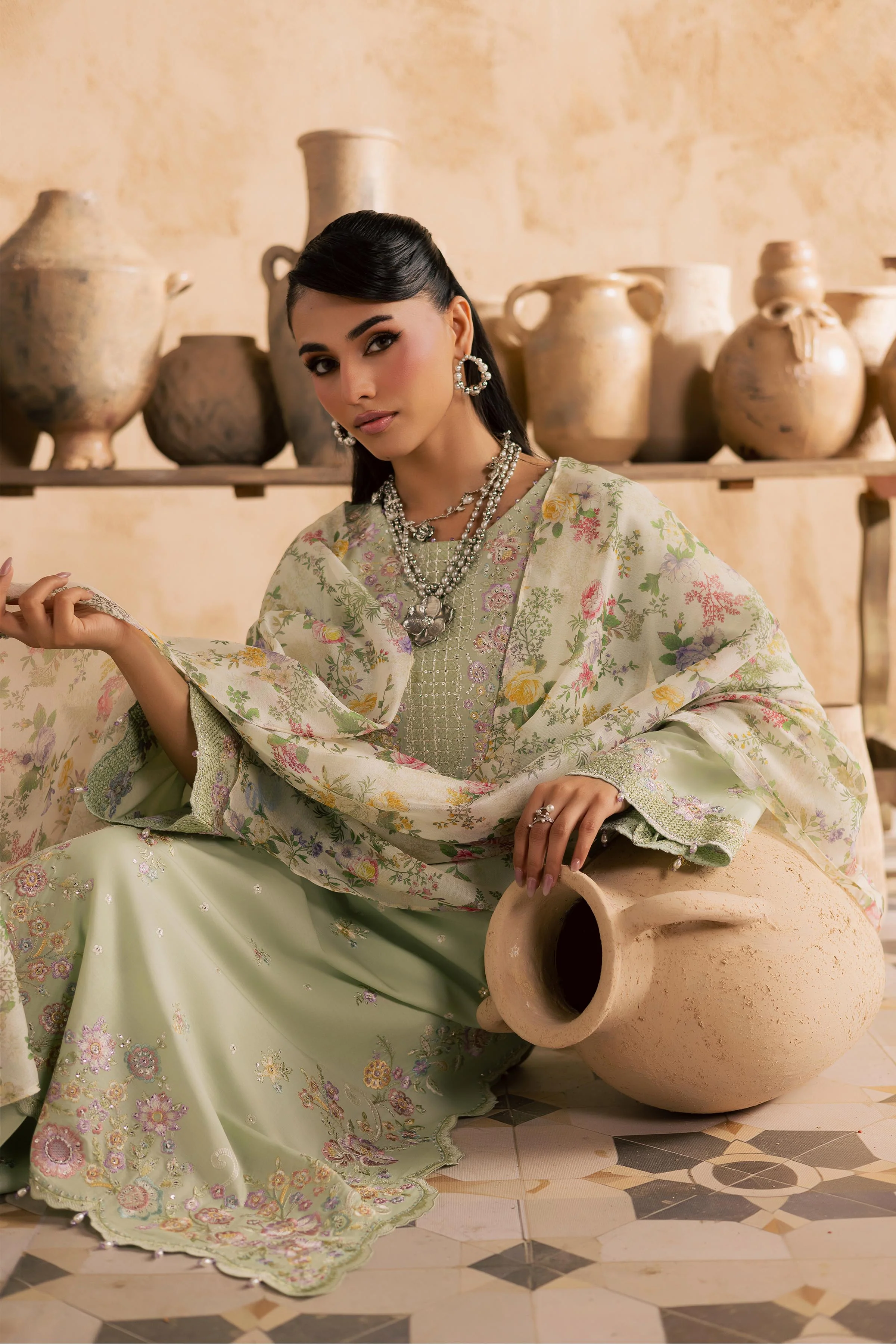 Morika 3Pc - Embroidered Festive Pret - Image 7