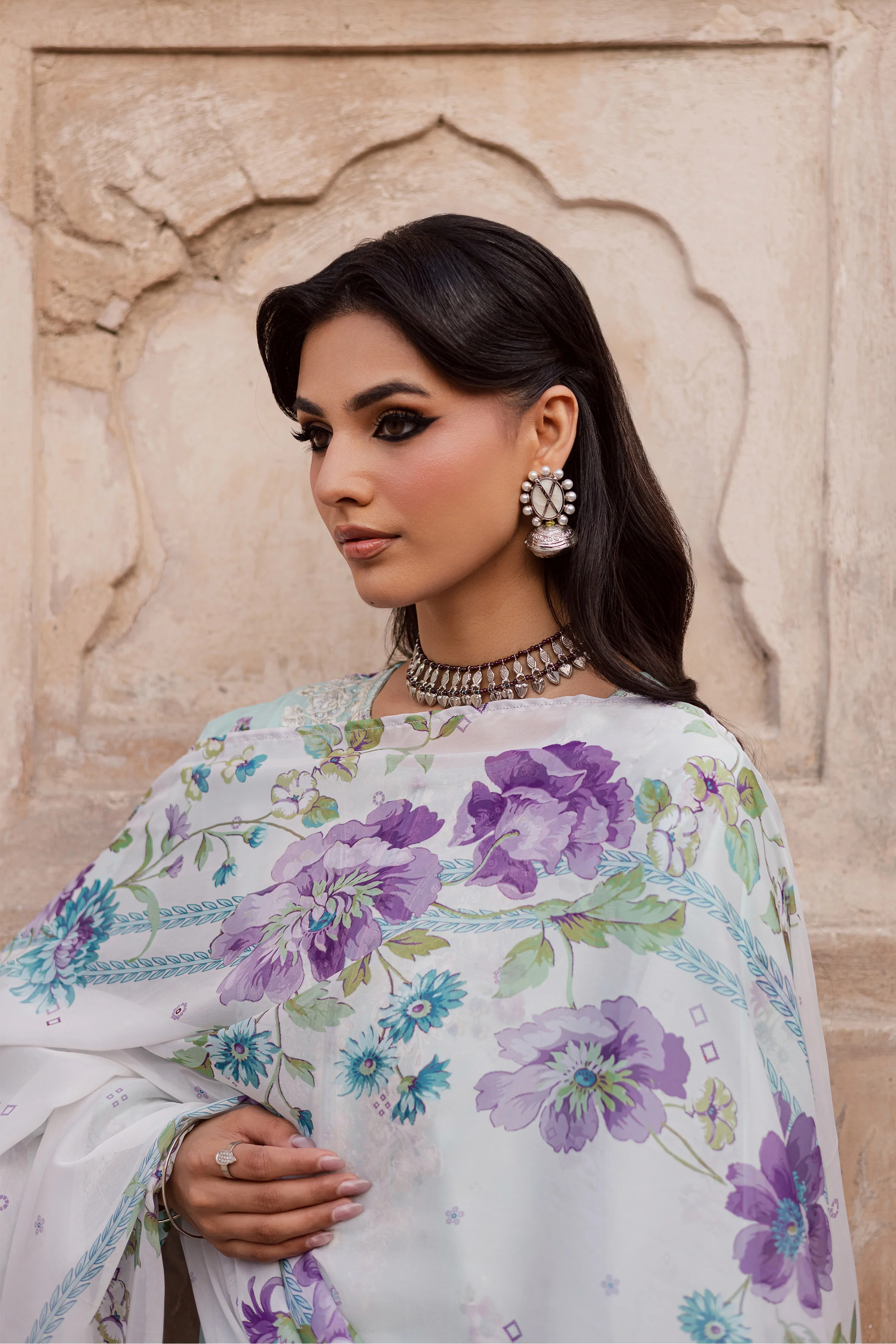 Morticia 3Pc - Festive Eid Prints - Image 2