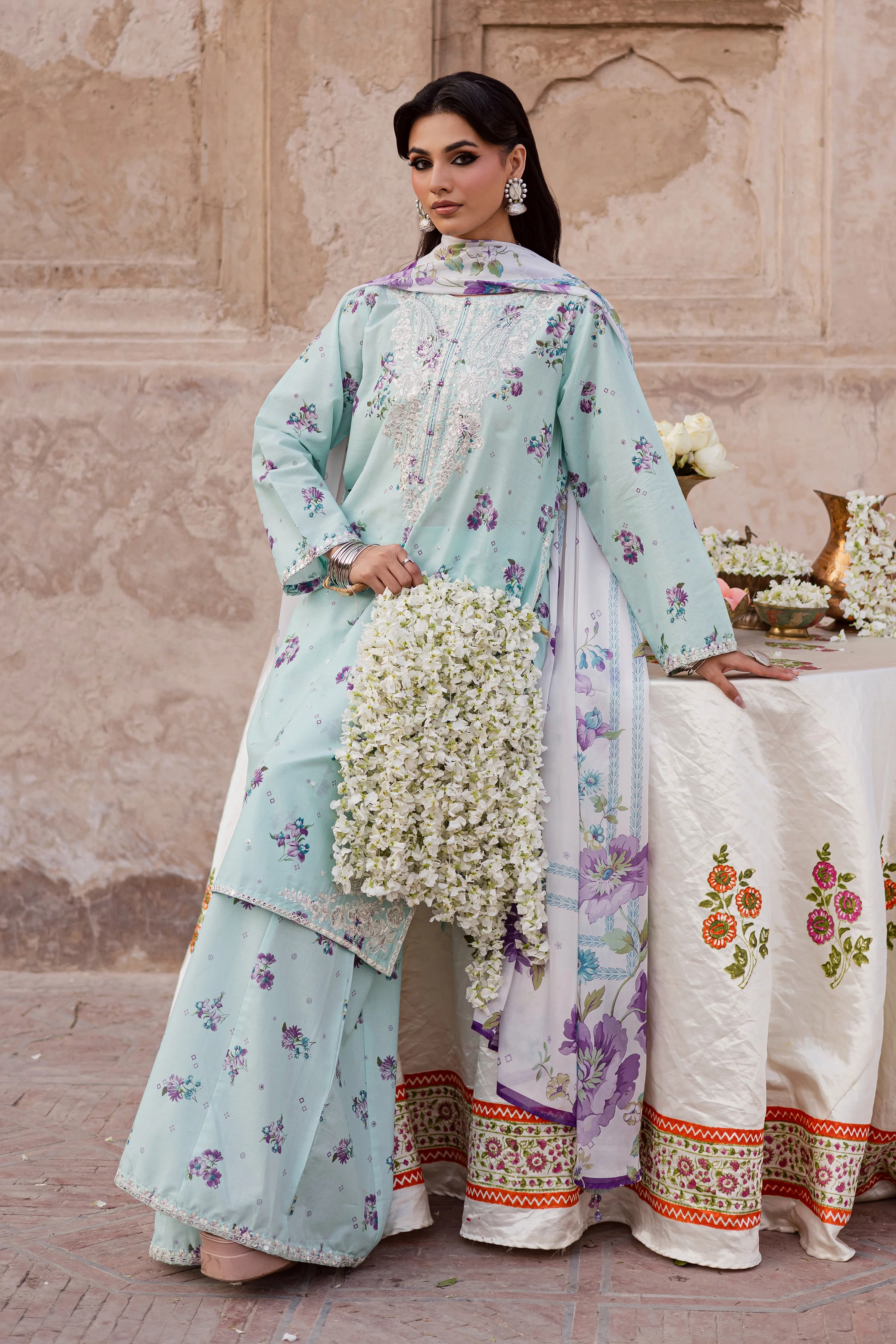 Morticia 3Pc - Festive Eid Prints - Image 4