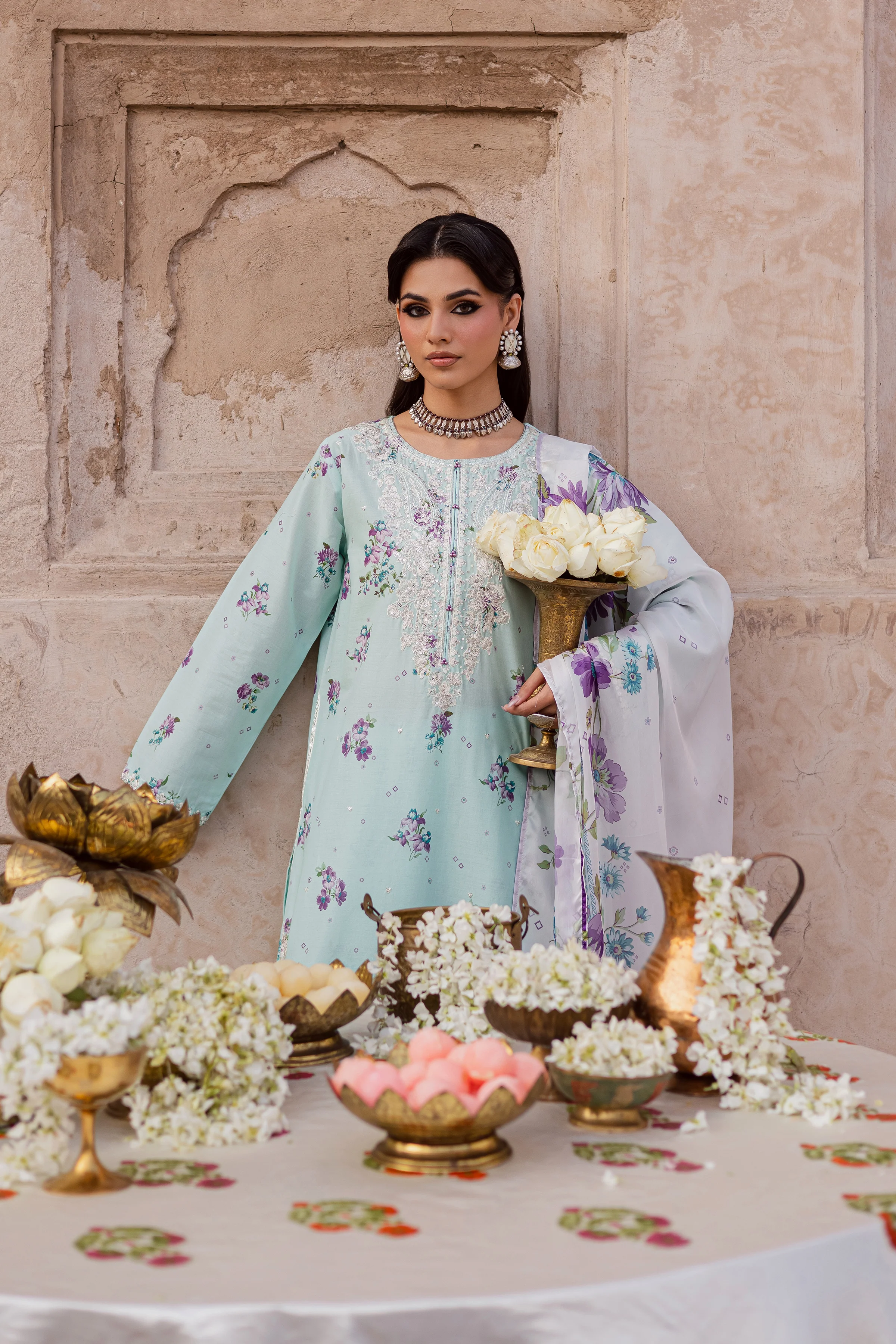 Morticia 3Pc - Festive Eid Prints - Image 5