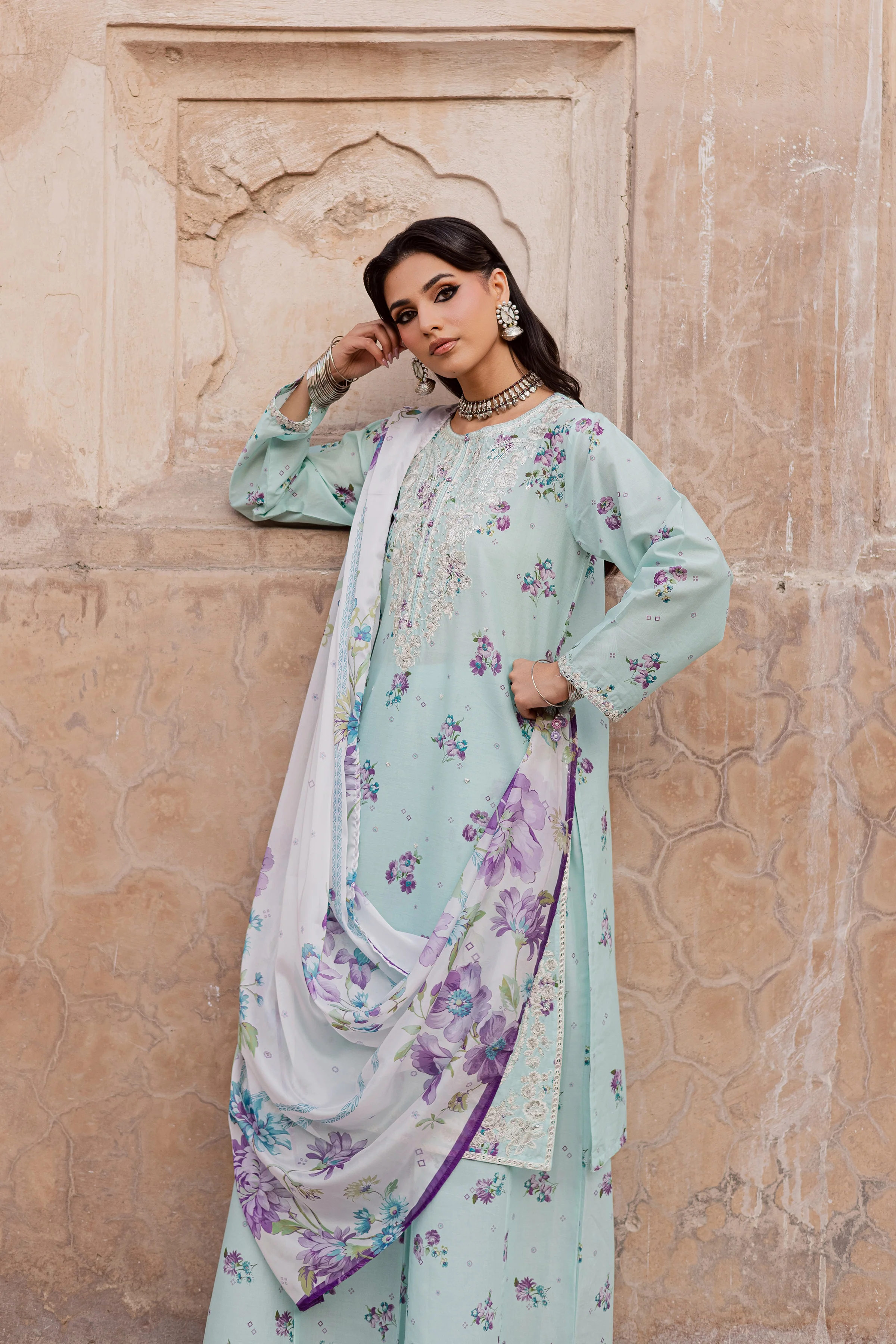 Morticia 3Pc - Festive Eid Prints - Image 9
