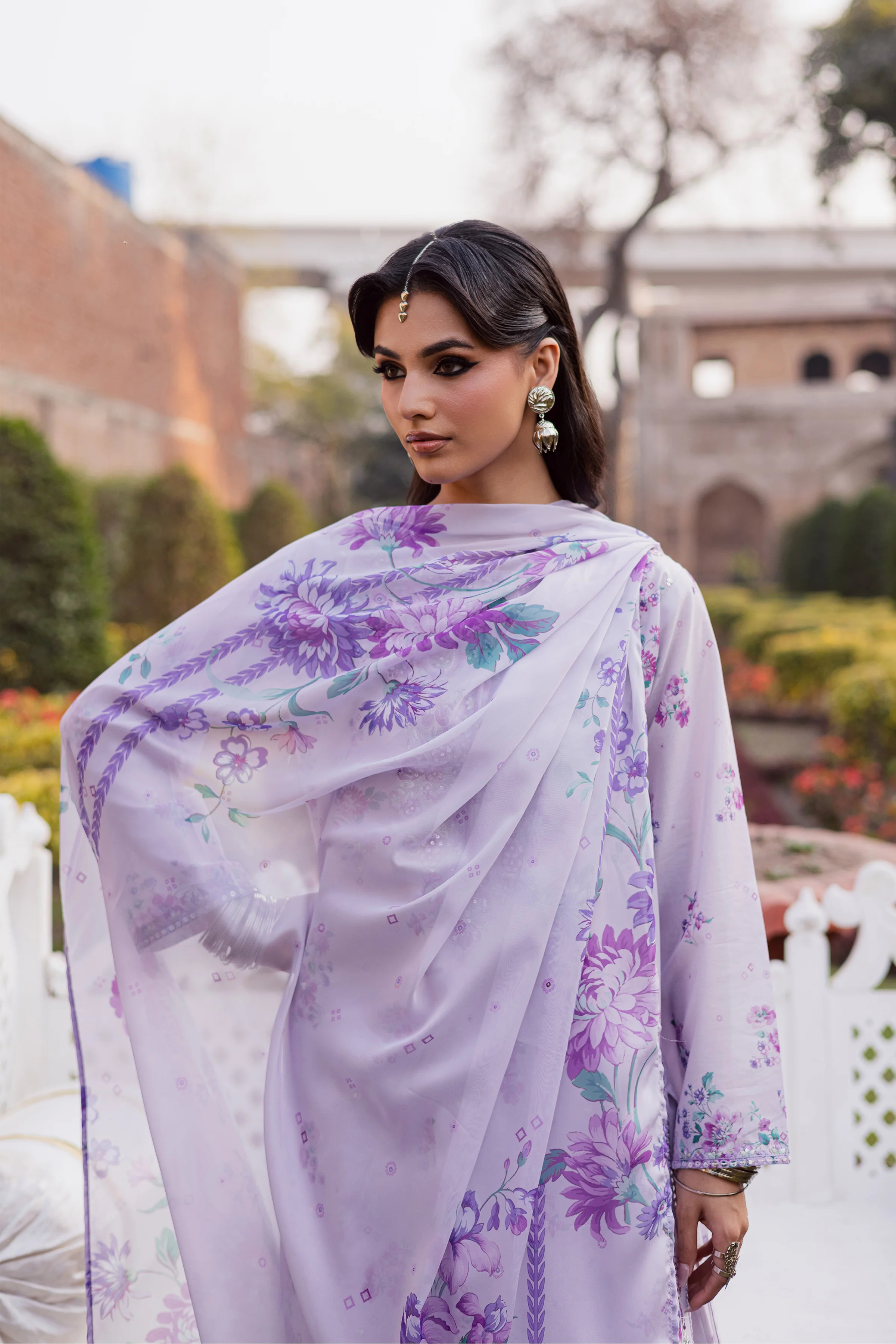 Morticia Lilac 3Pc - Festive Eid Prints - Image 6