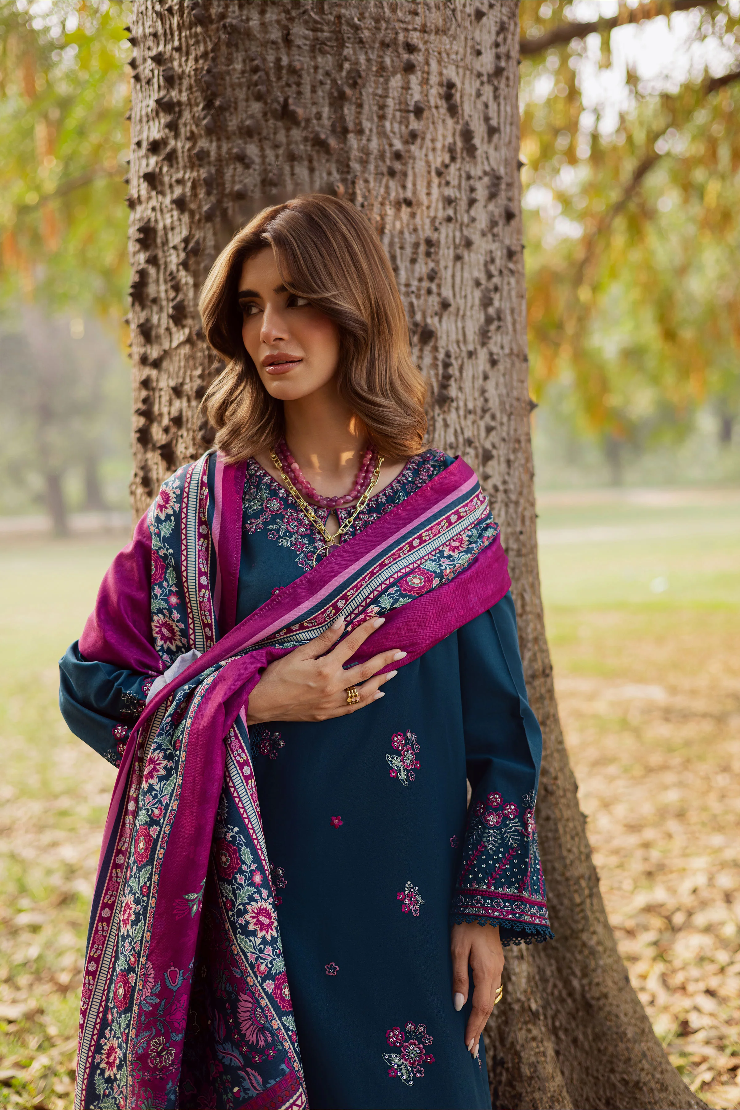 Moscow 3Pc - Embroidered Khaddar Dress - Image 6