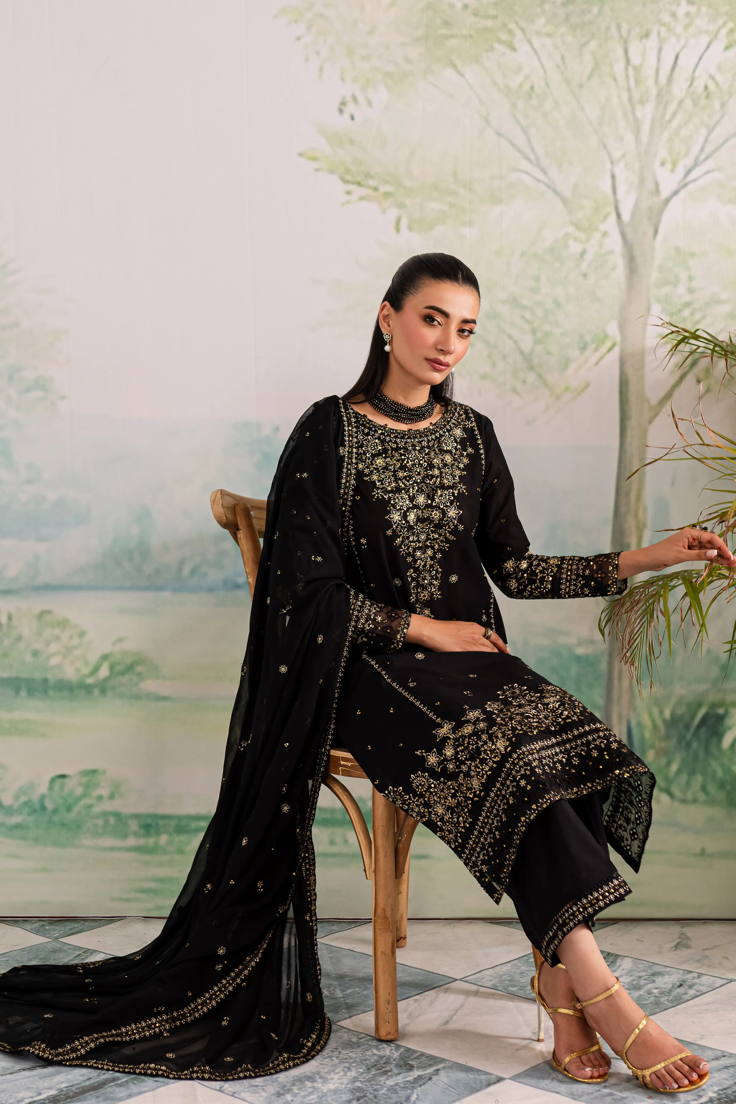 Navya 3Pc - Embroidered Lawn Dress - Image 10