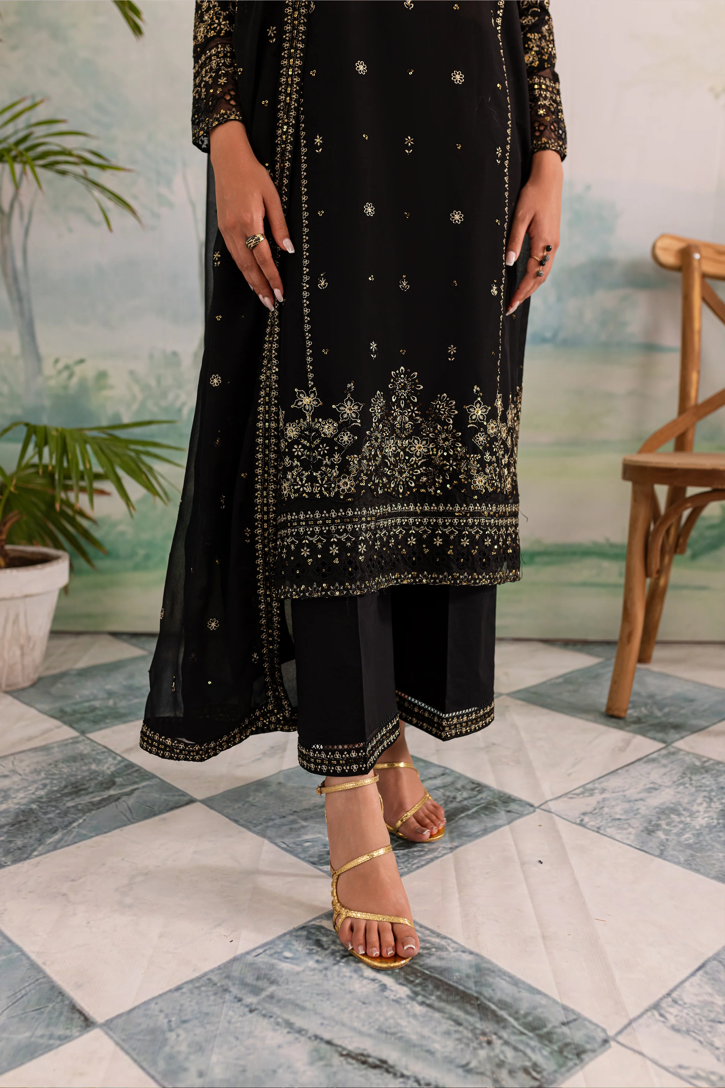 Navya 3Pc - Embroidered Lawn Dress - Image 7