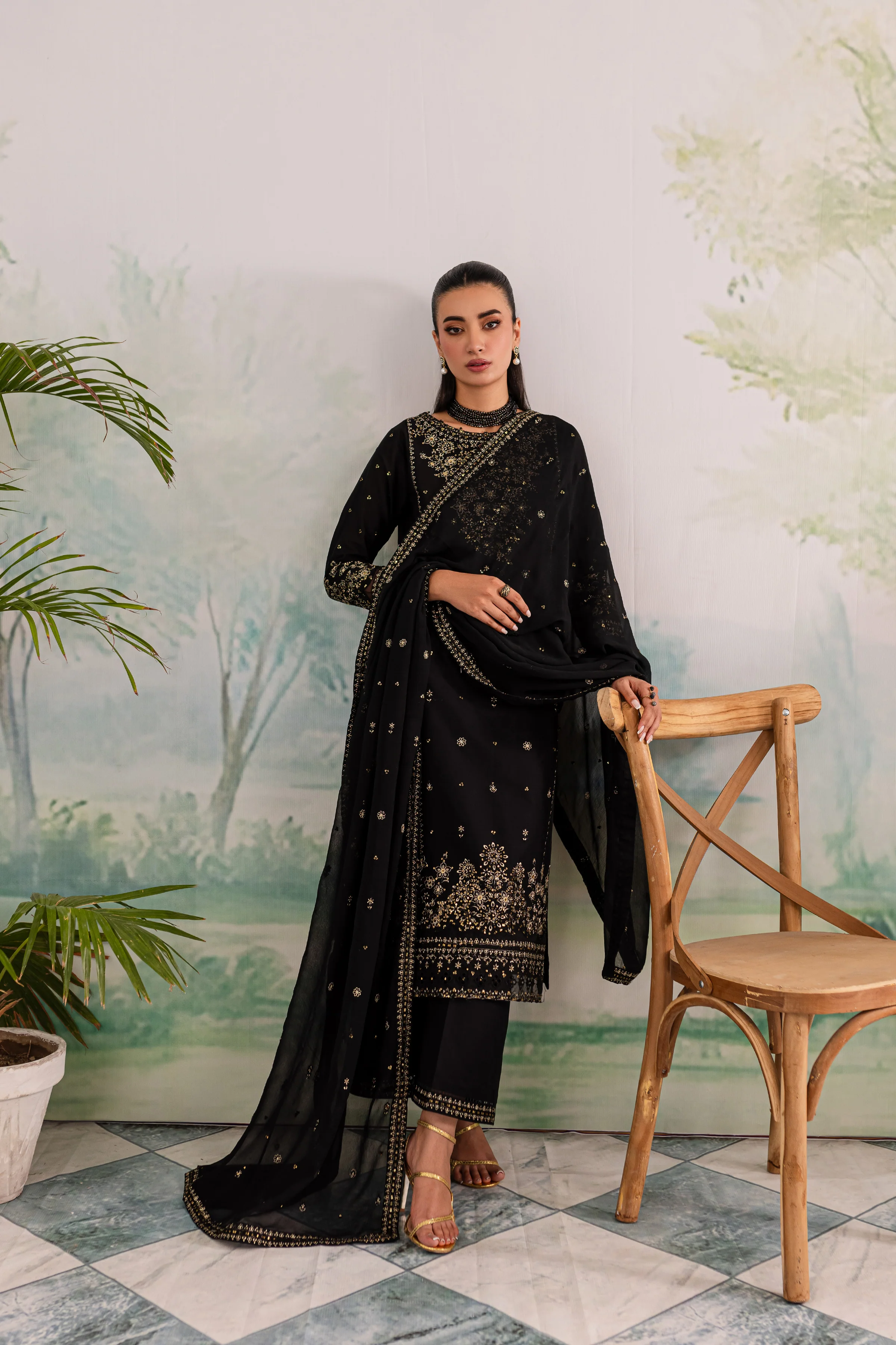 Navya 3Pc - Embroidered Lawn Dress - Image 8