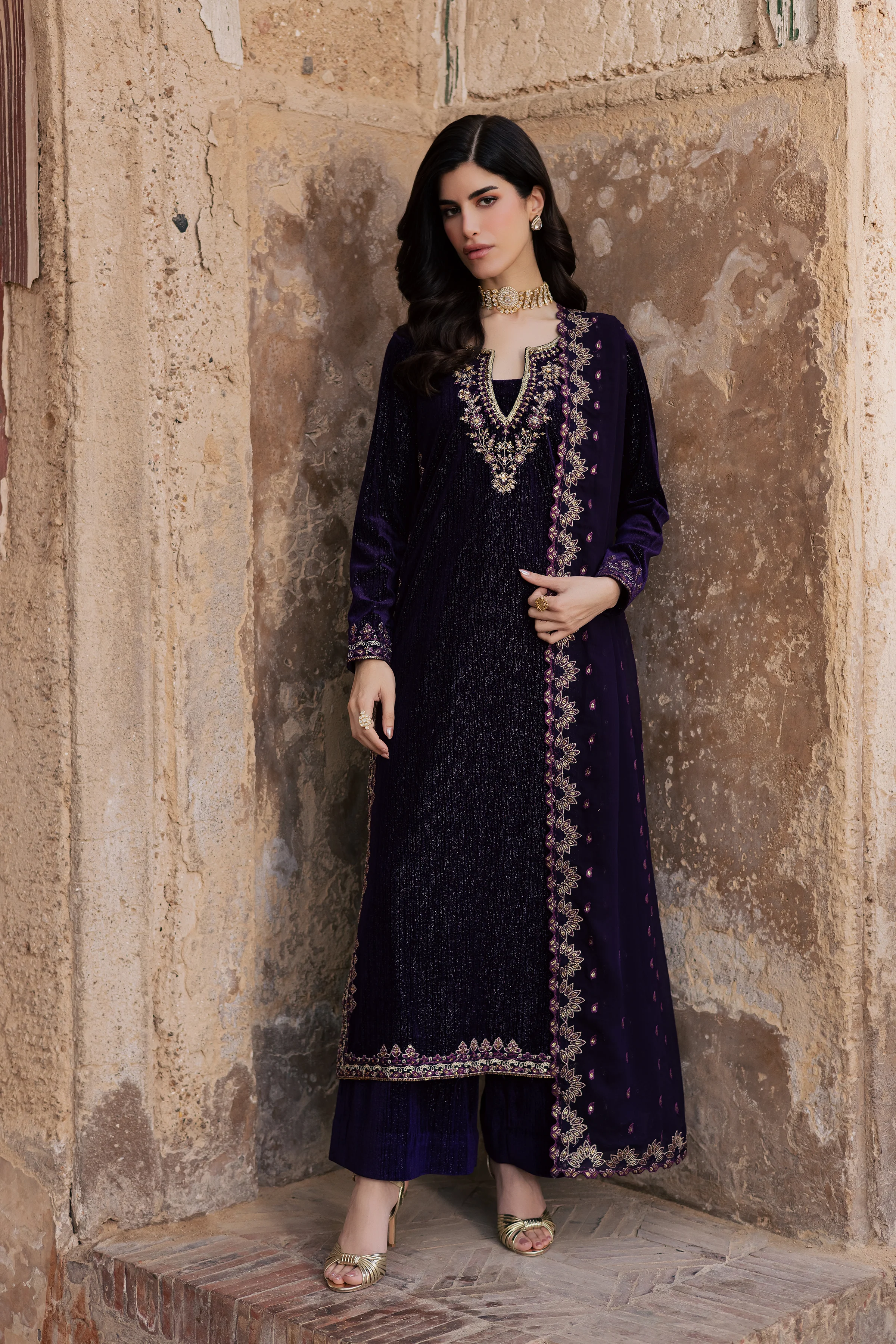 Nera 3Pc - Velvet Formal Dress