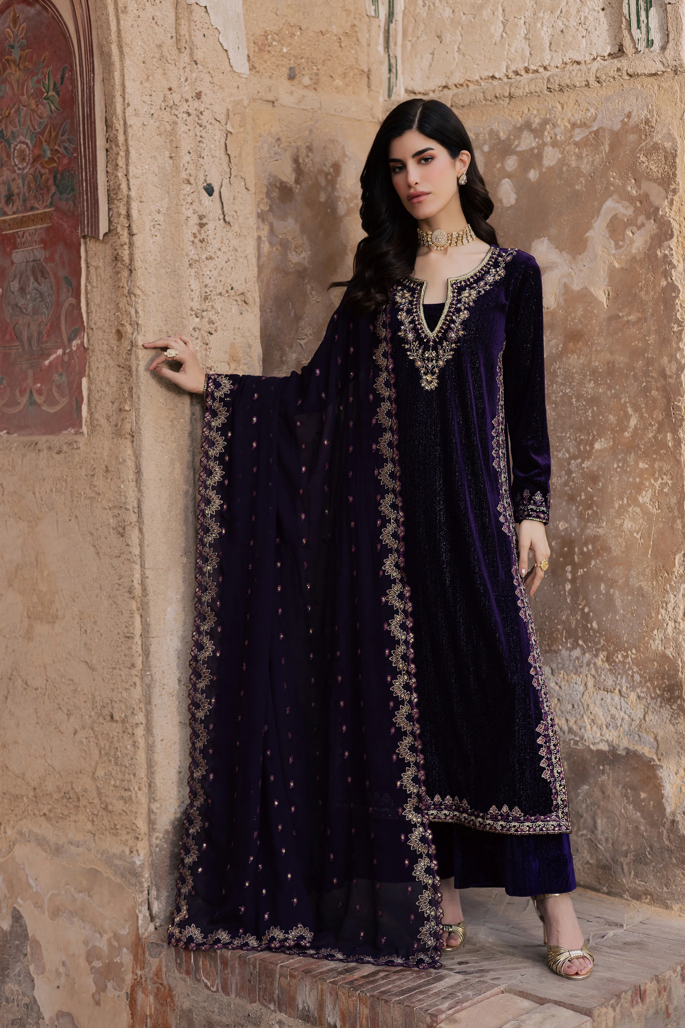 Nera 3Pc - Velvet Formal Dress - Image 3