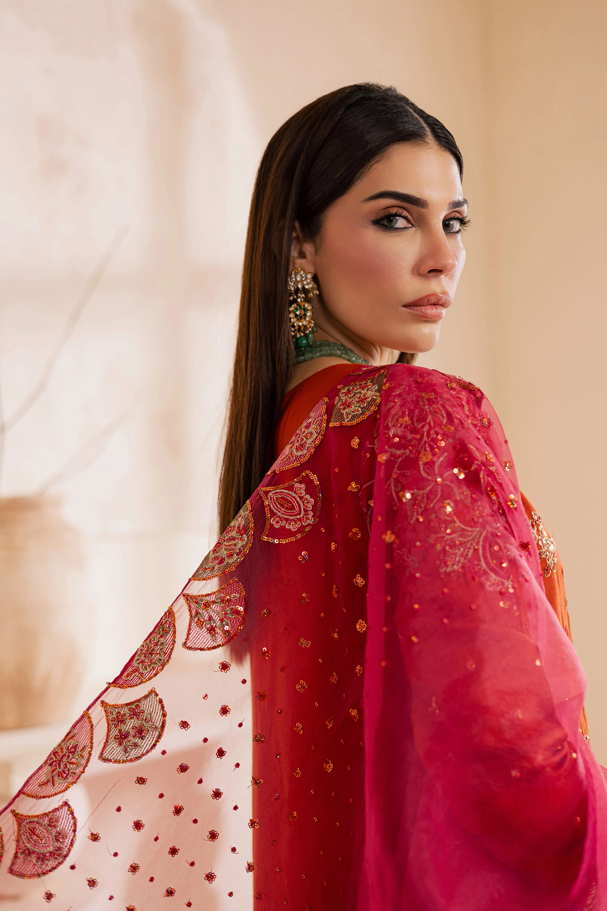 Noor e Gulnaar 3Pc - Embroidered Luxe Pret - Image 8
