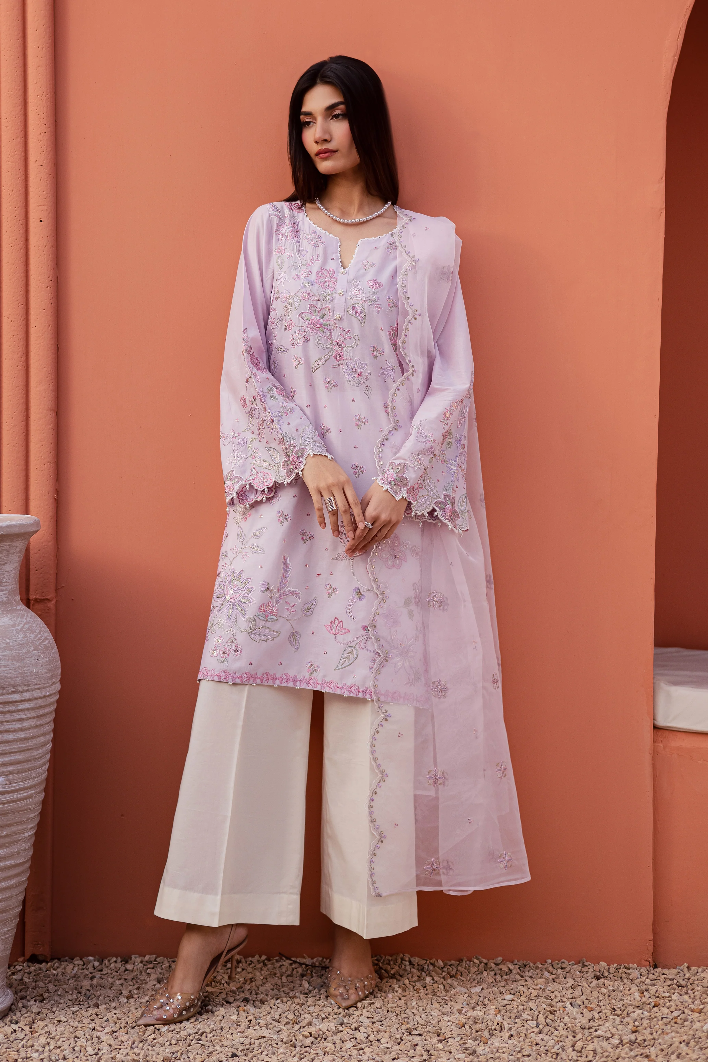 Nysa 3Pc - Festive Embroidered Lawn - Image 4