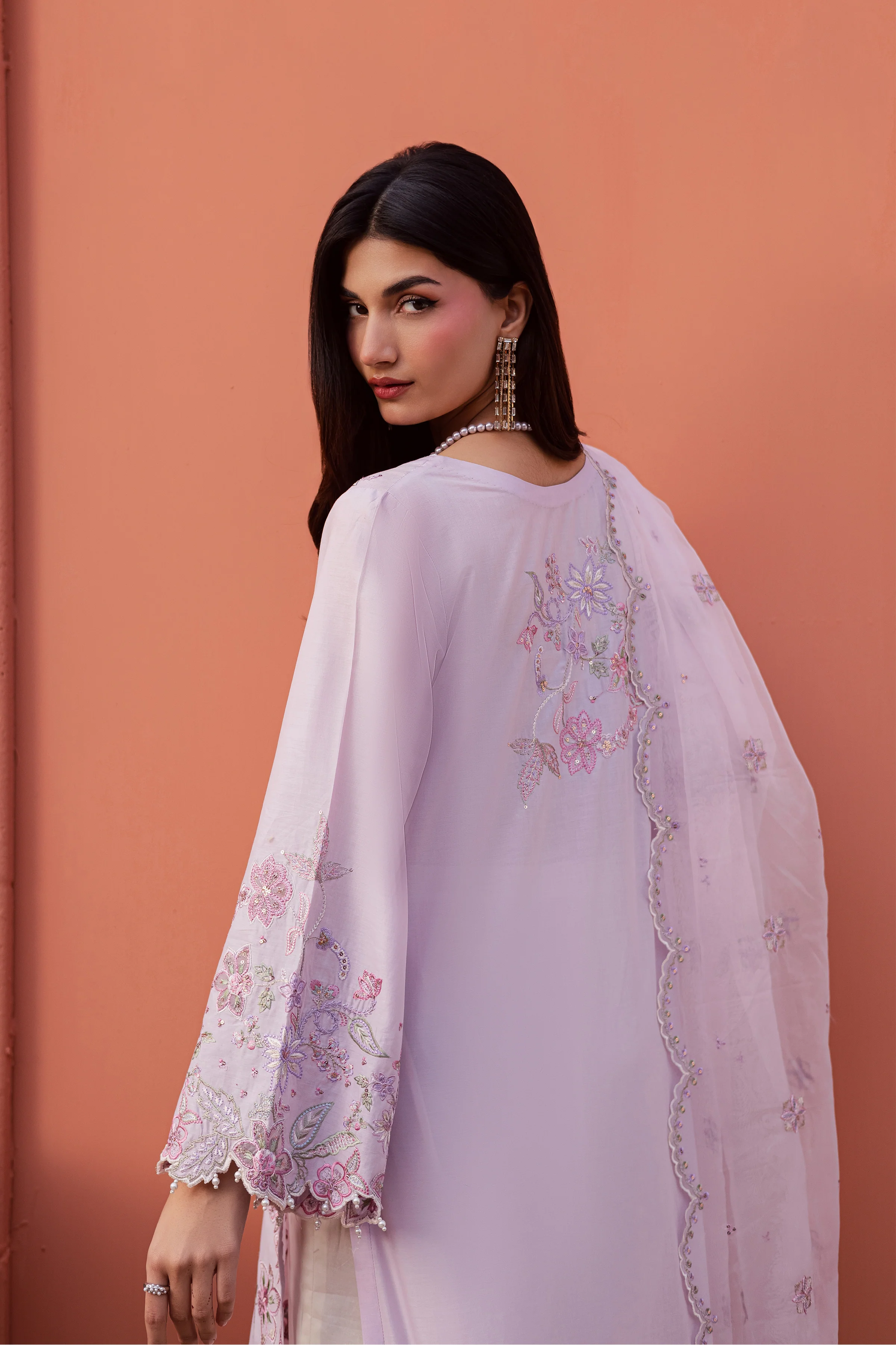 Nysa 3Pc - Festive Embroidered Lawn - Image 9
