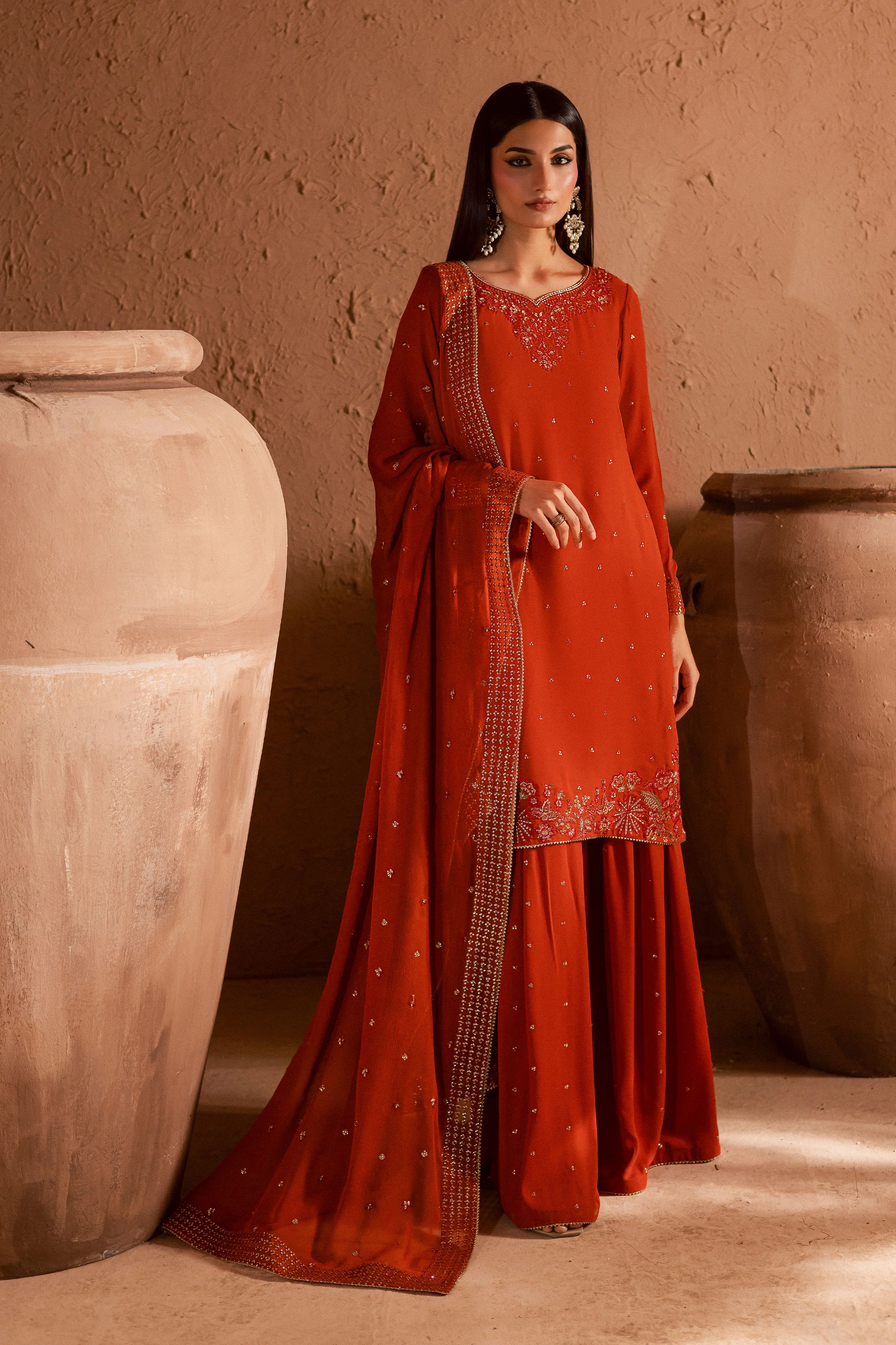 Olive Charm 3Pc- Festive Luxe Pret