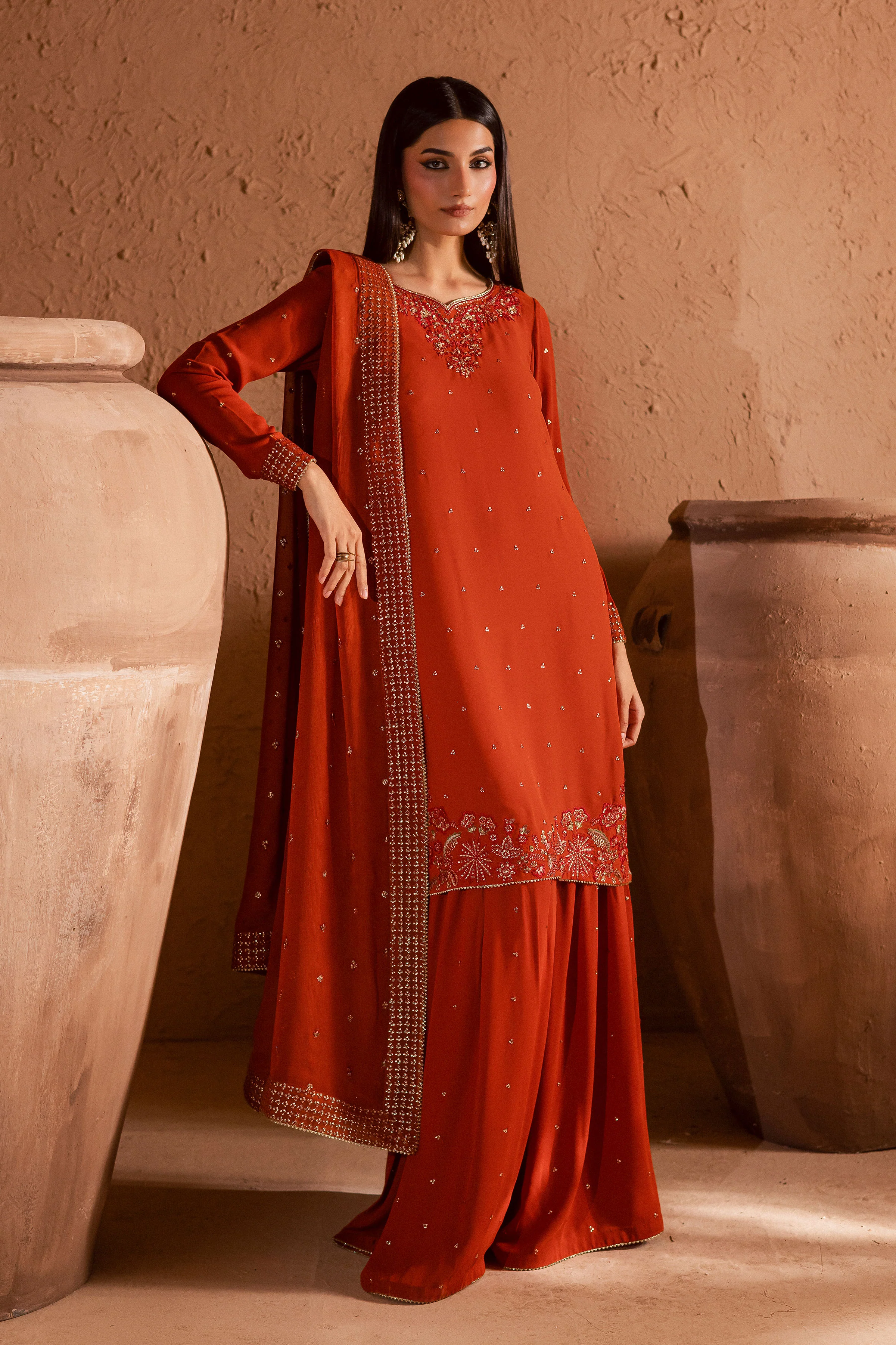 Olive Charm 3Pc- Festive Luxe Pret - Image 6