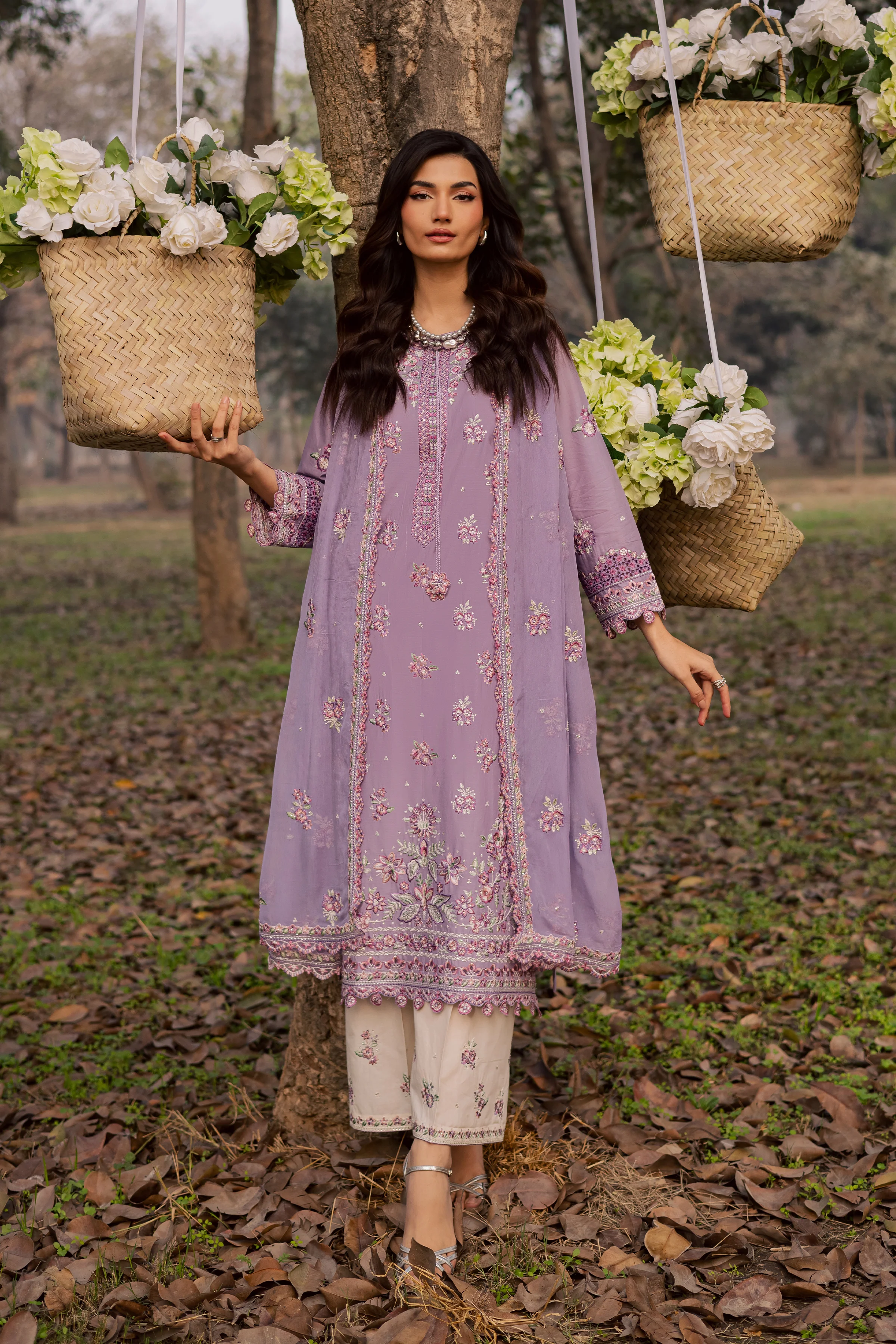 Periwinkle 3Pc - Festive Embroidered Lawn - Image 6