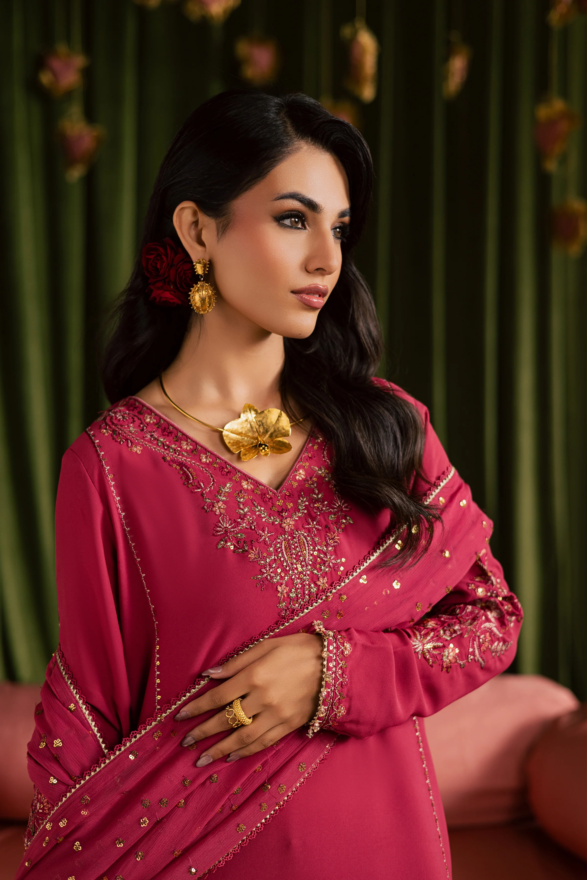 Pink Iris 3Pc - Festive Luxe Pret - Image 2