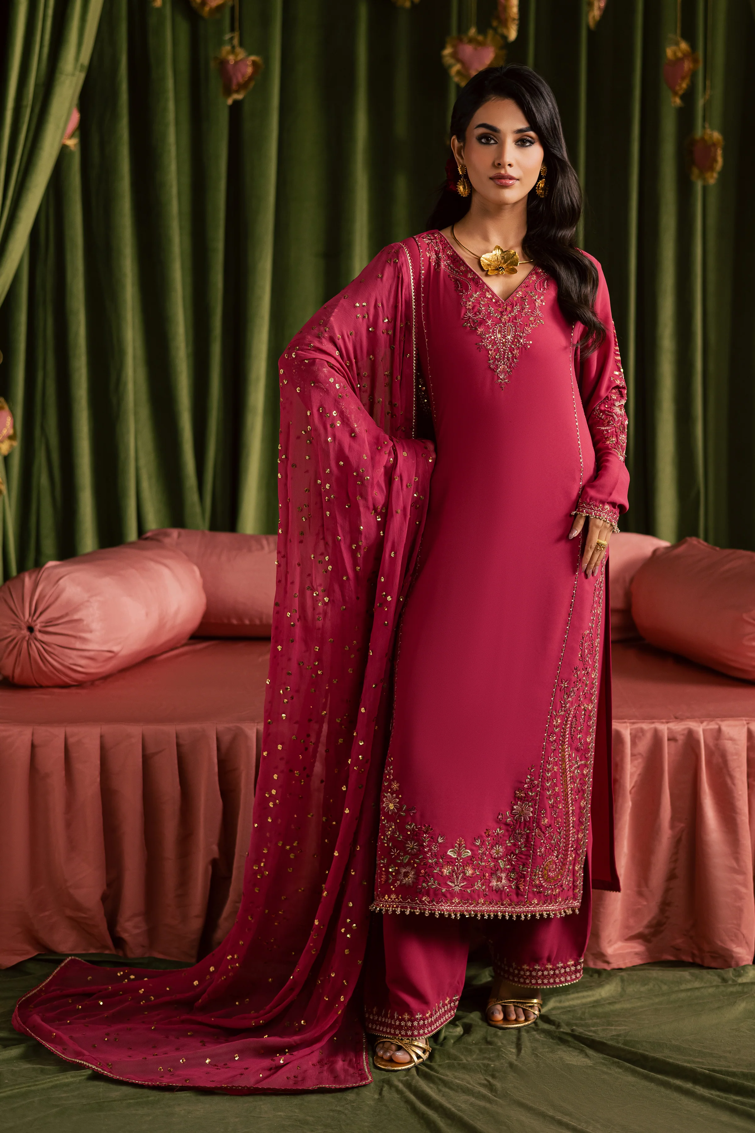 Pink Iris 3Pc - Festive Luxe Pret - Image 3