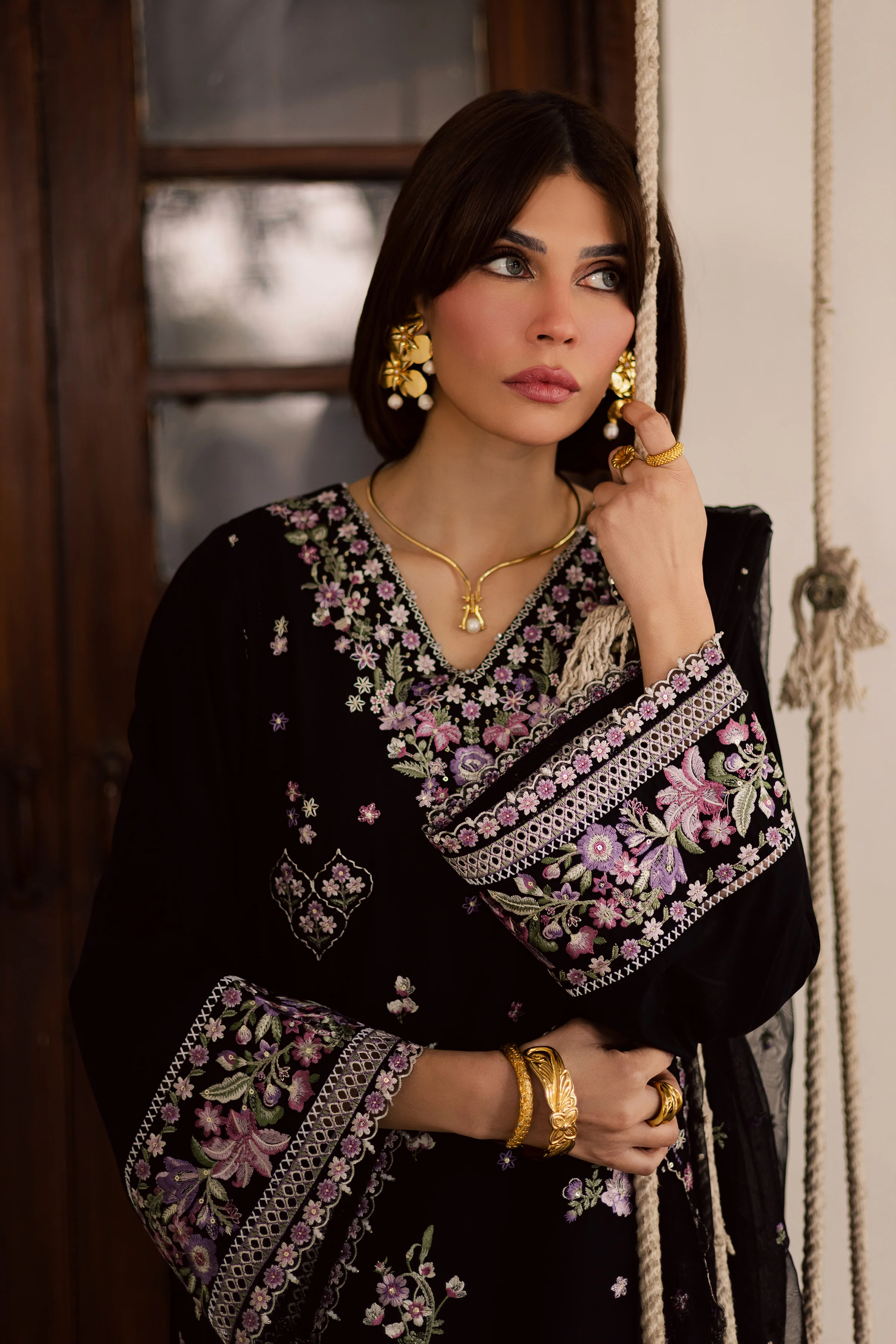 Raeqa 3Pc - Festive Embroidered Lawn - Image 4