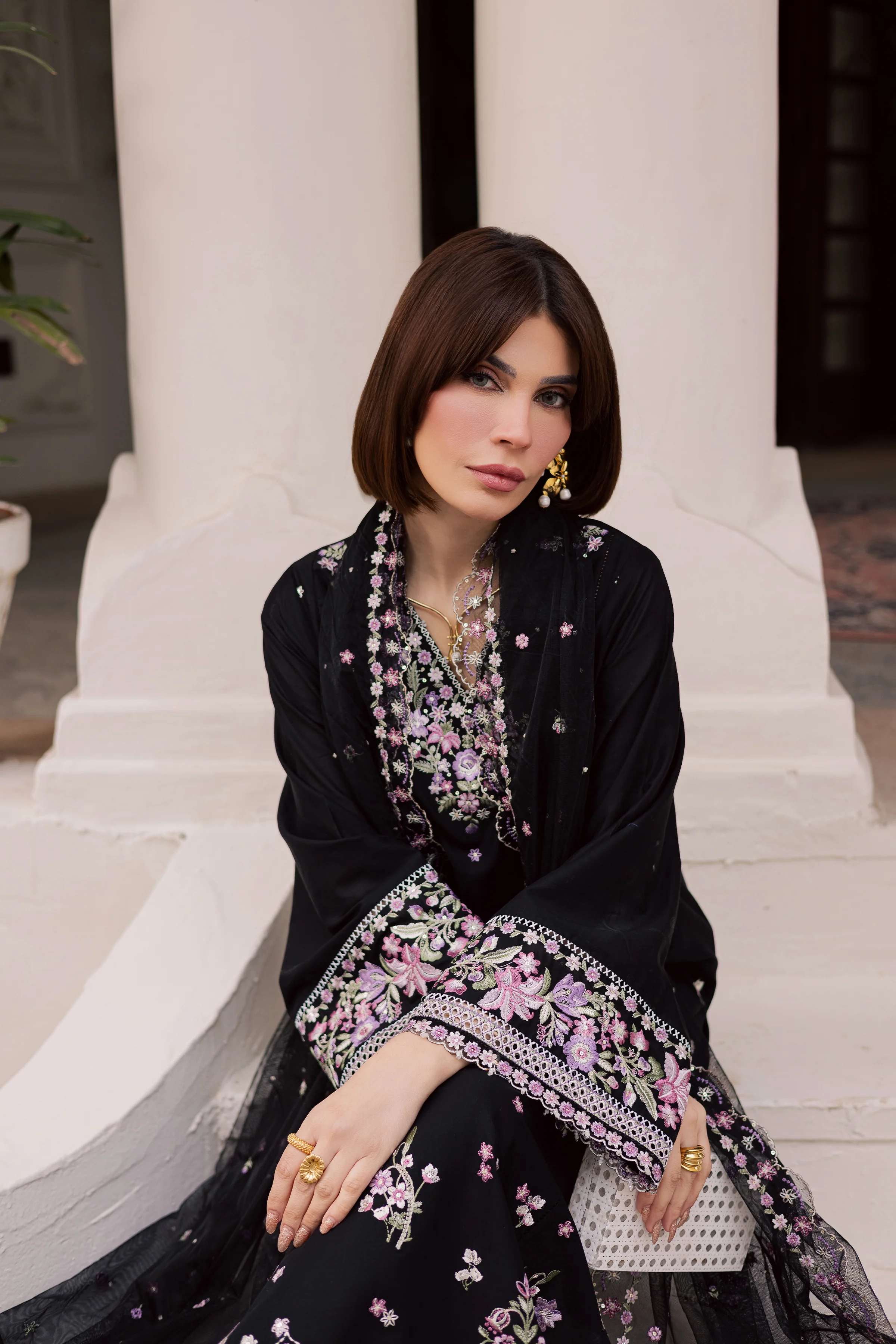 Raeqa 3Pc - Festive Embroidered Lawn - Image 5