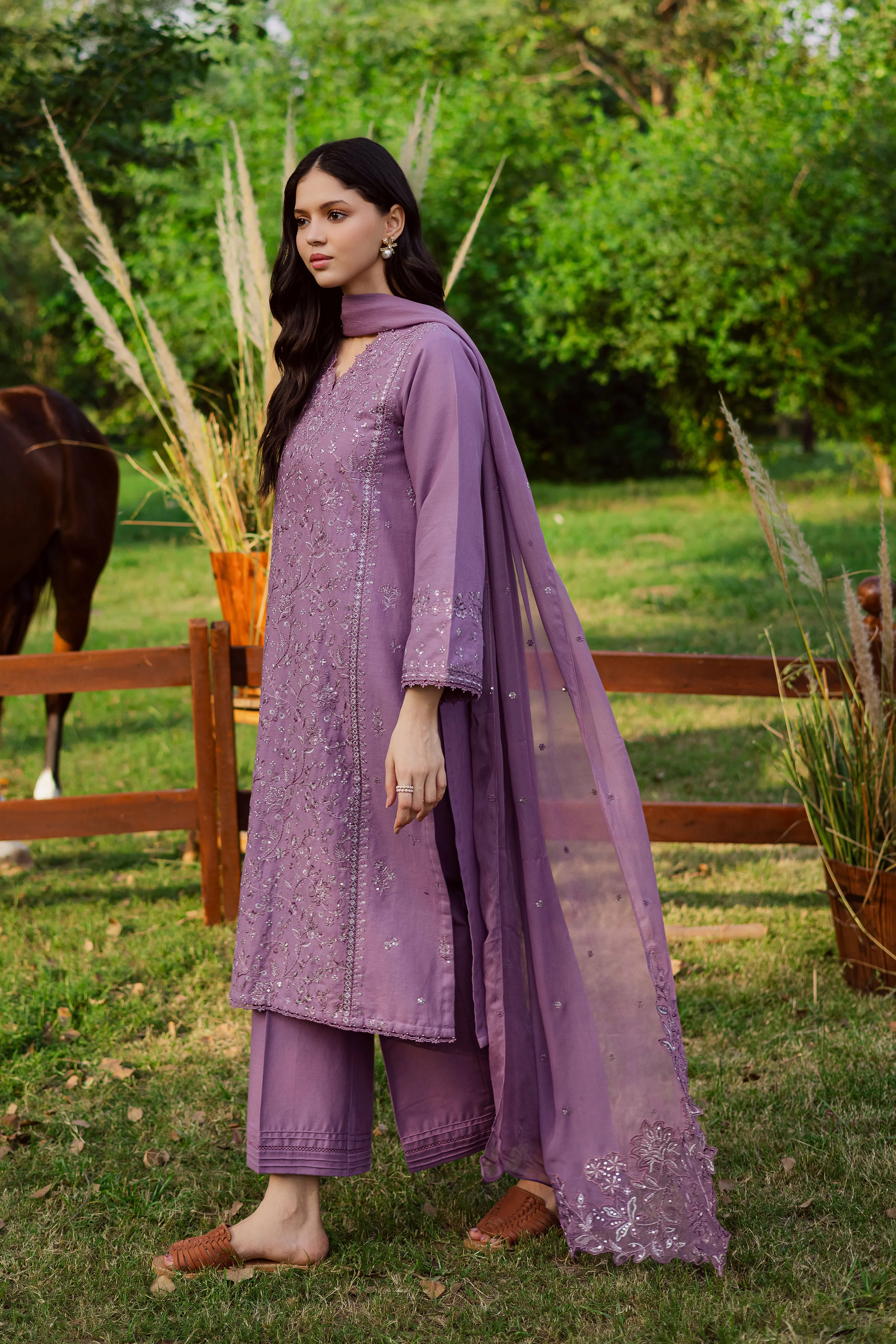 Raeven 3Pc - Embroidered Khaddar Dress - Image 5