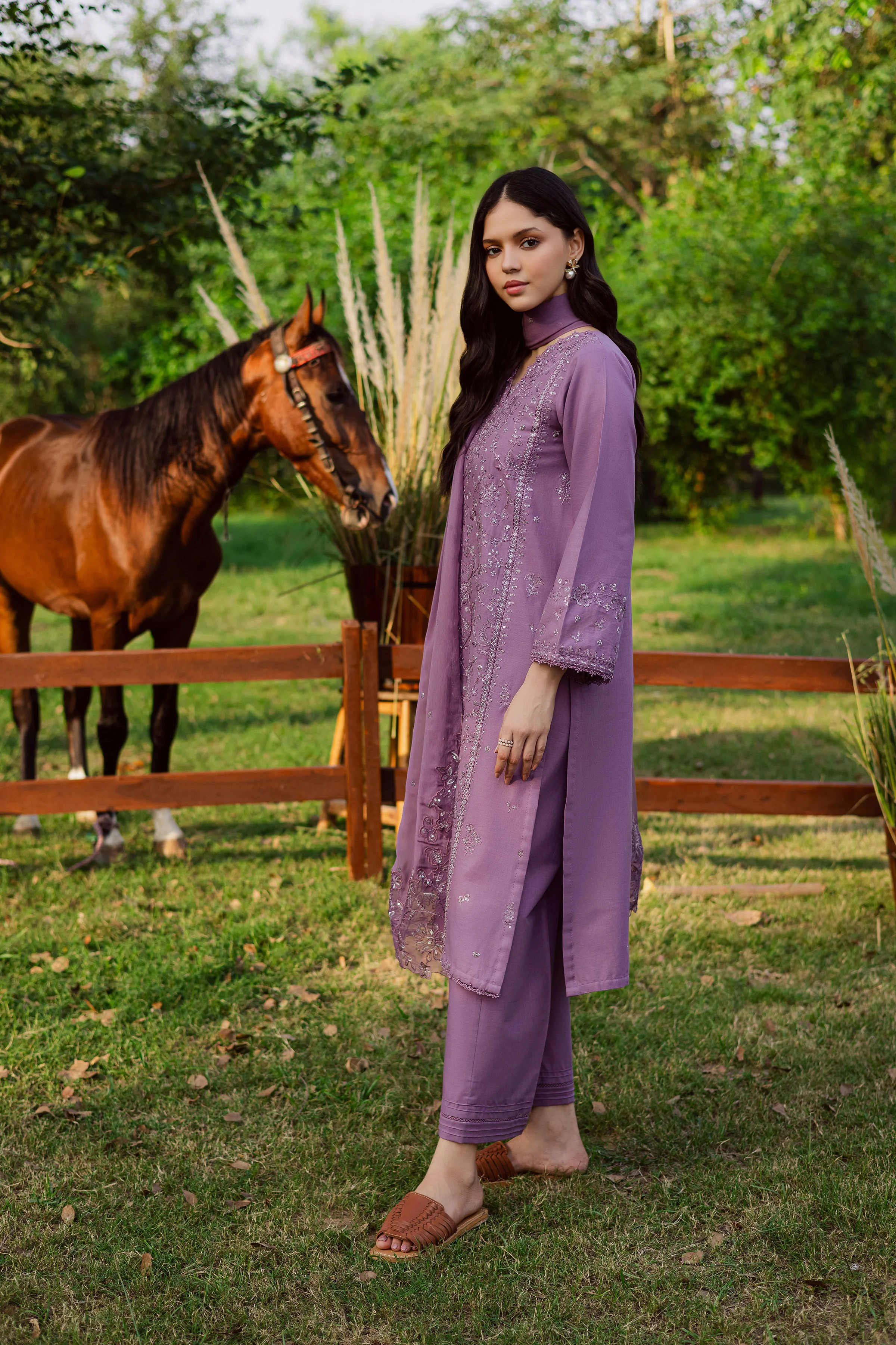 Raeven 3Pc - Embroidered Khaddar Dress - Image 6