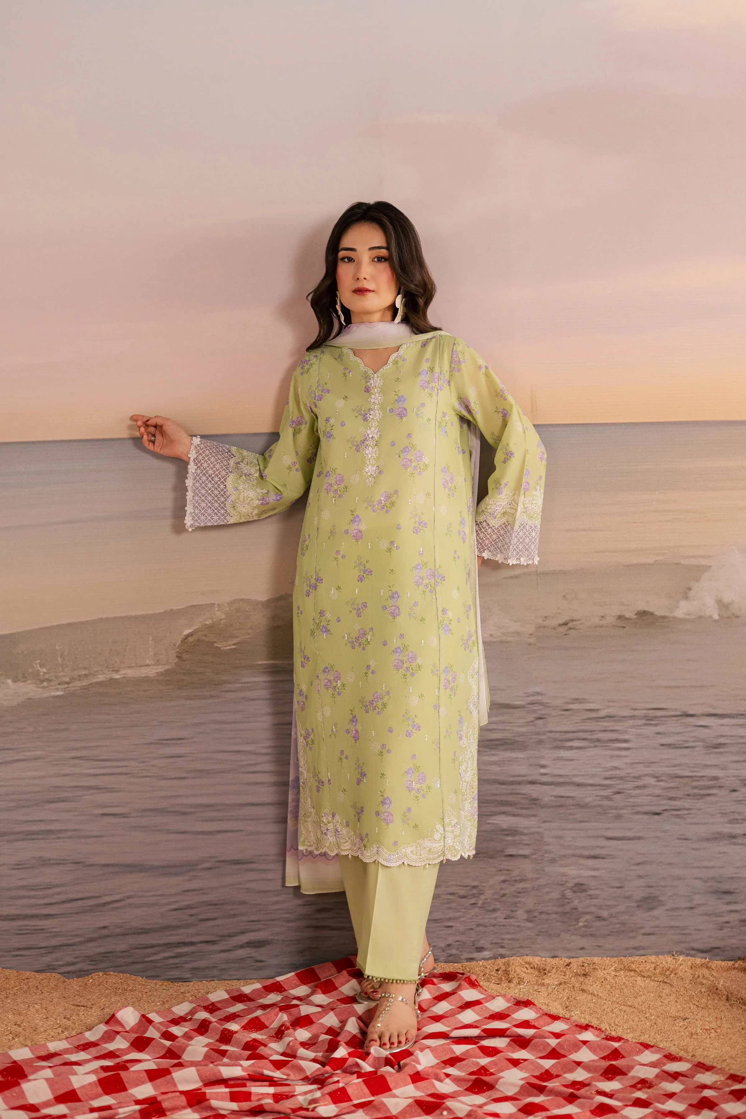 Rasp 3Pc - Printed Lawn Dress - Image 3