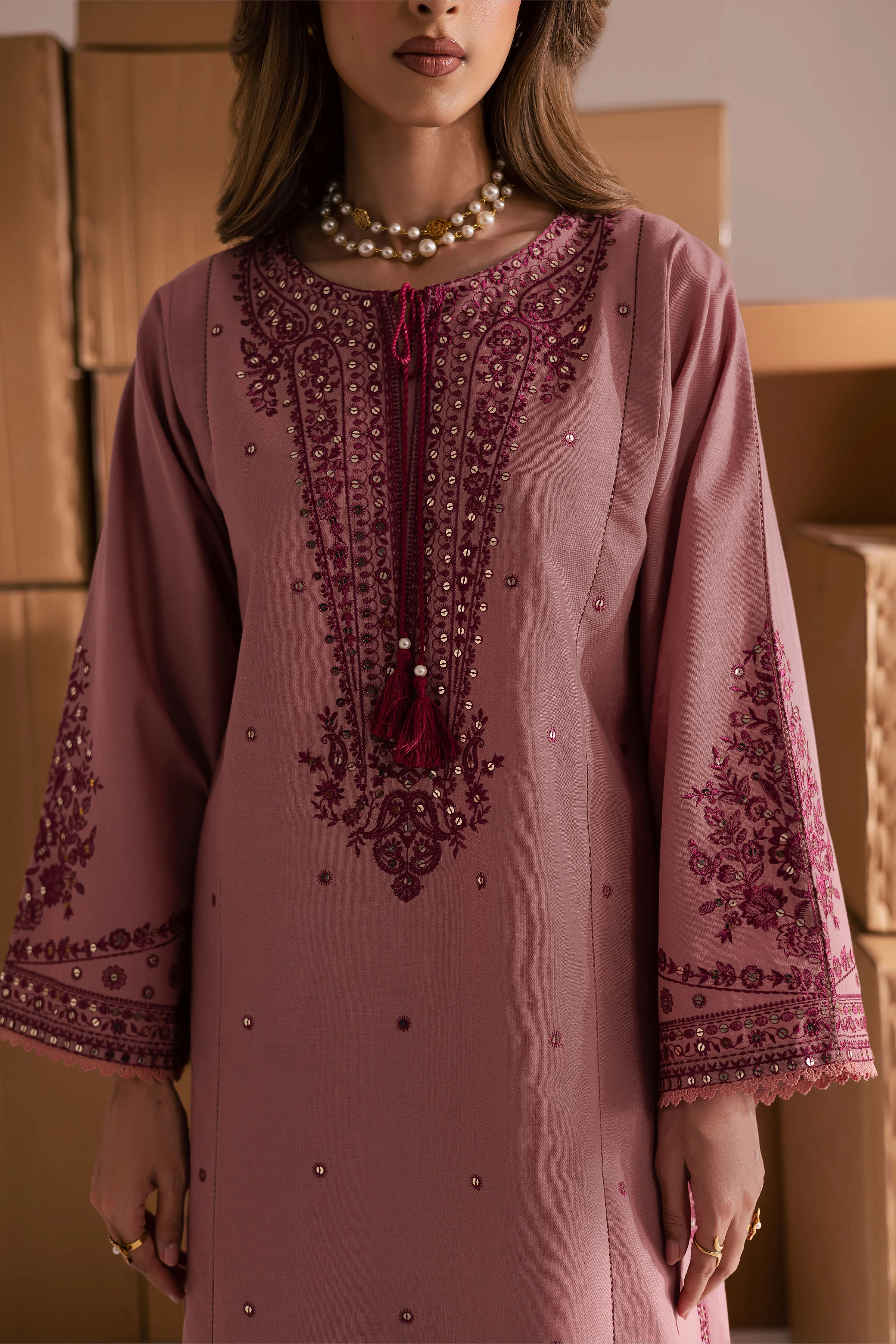 Roop 2Pc - Embroidered Khaddar Dress - Image 7