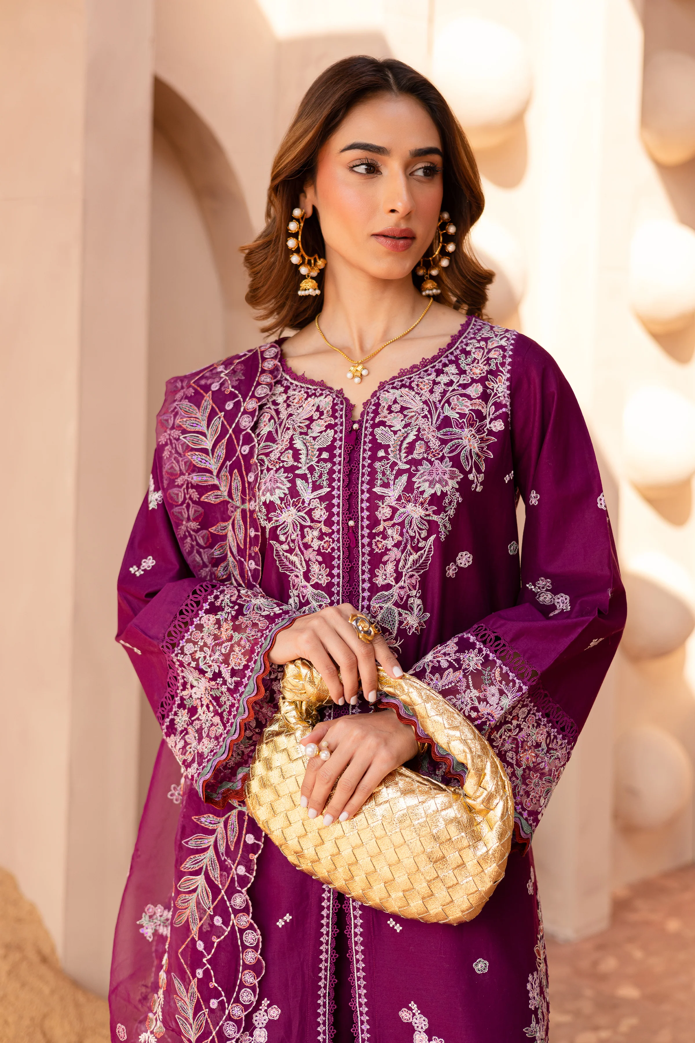 Roop 3Pc - Embroidered Luxe Pret - Image 3