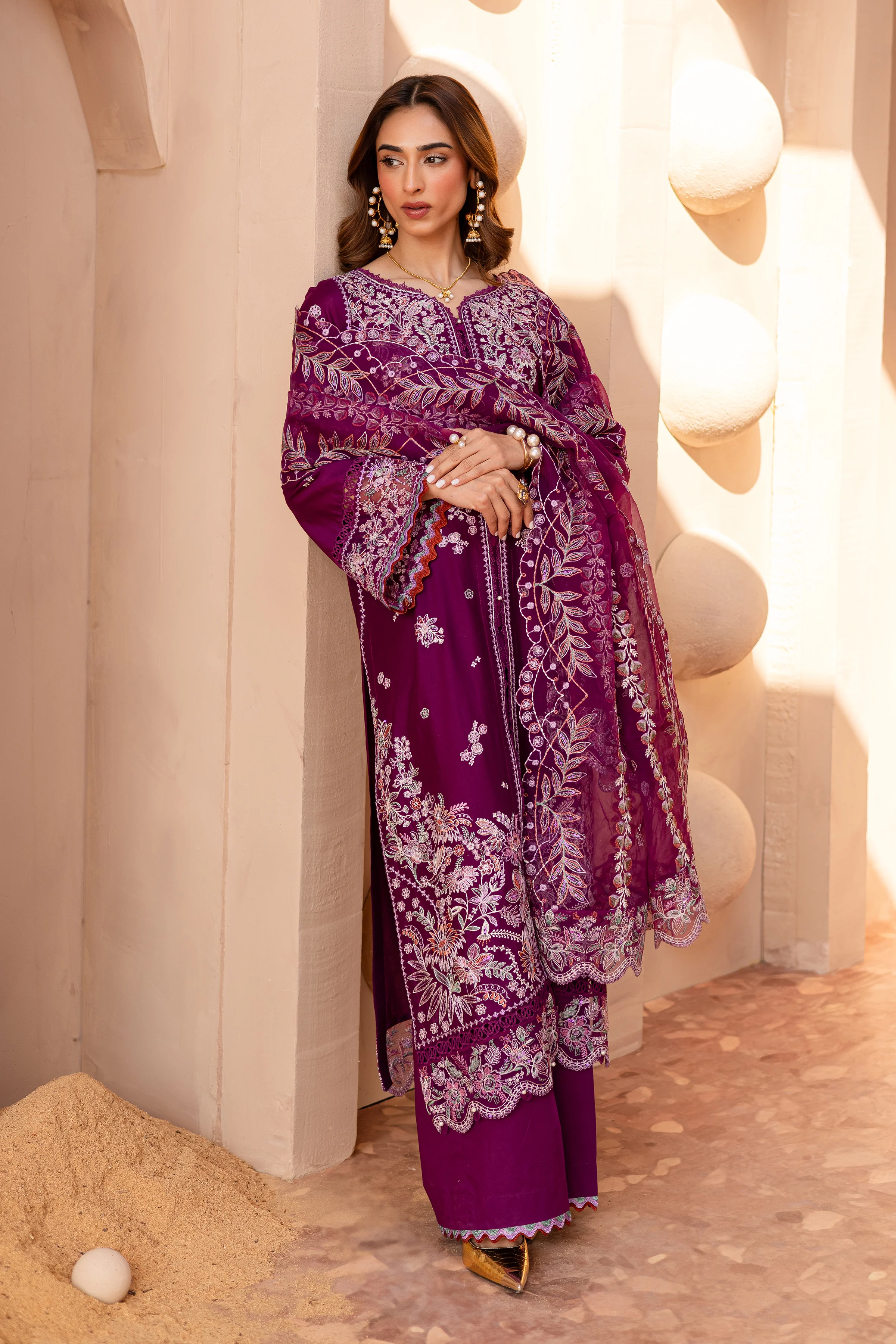 Roop 3Pc - Embroidered Luxe Pret - Image 4