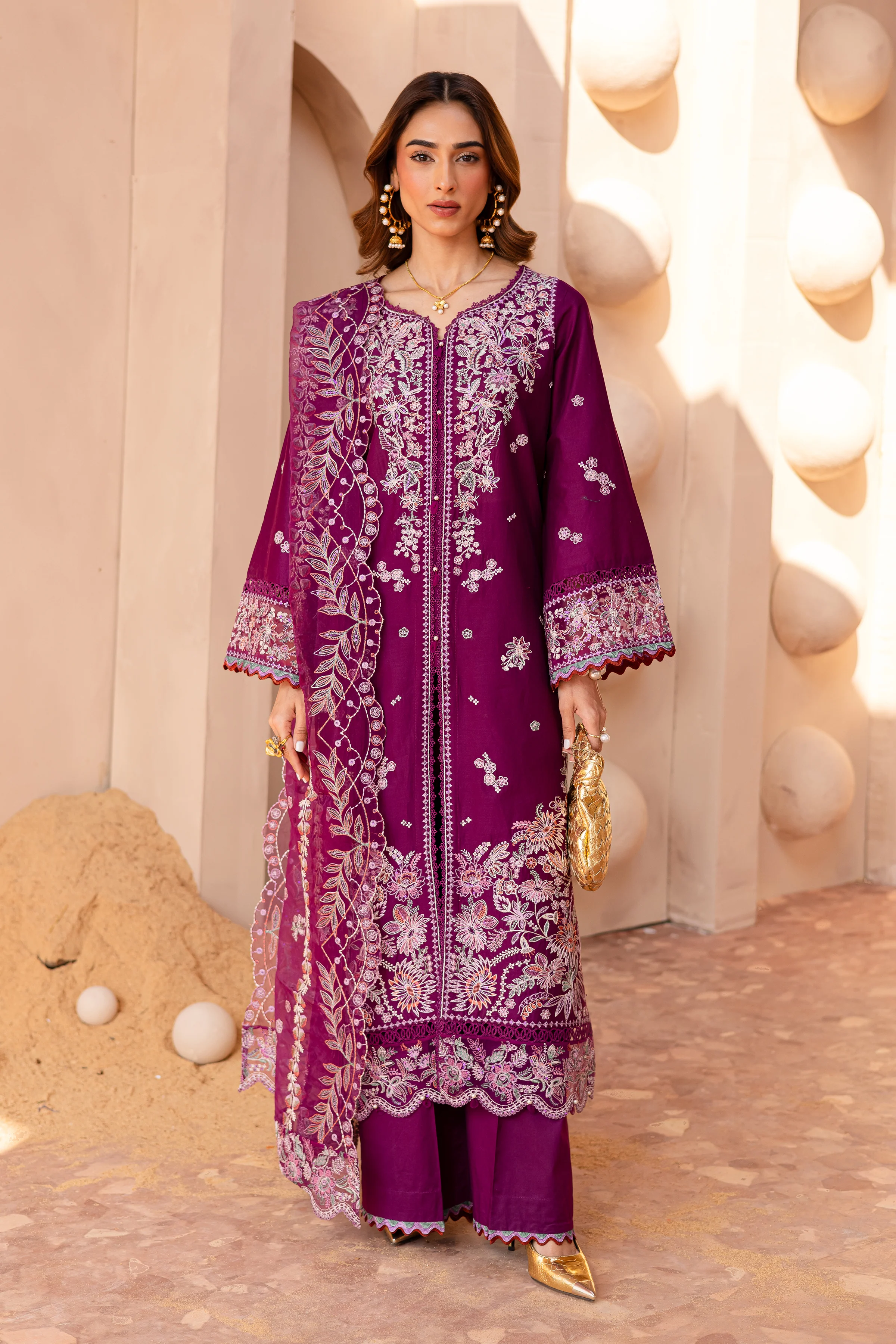 Roop 3Pc - Embroidered Luxe Pret - Image 6